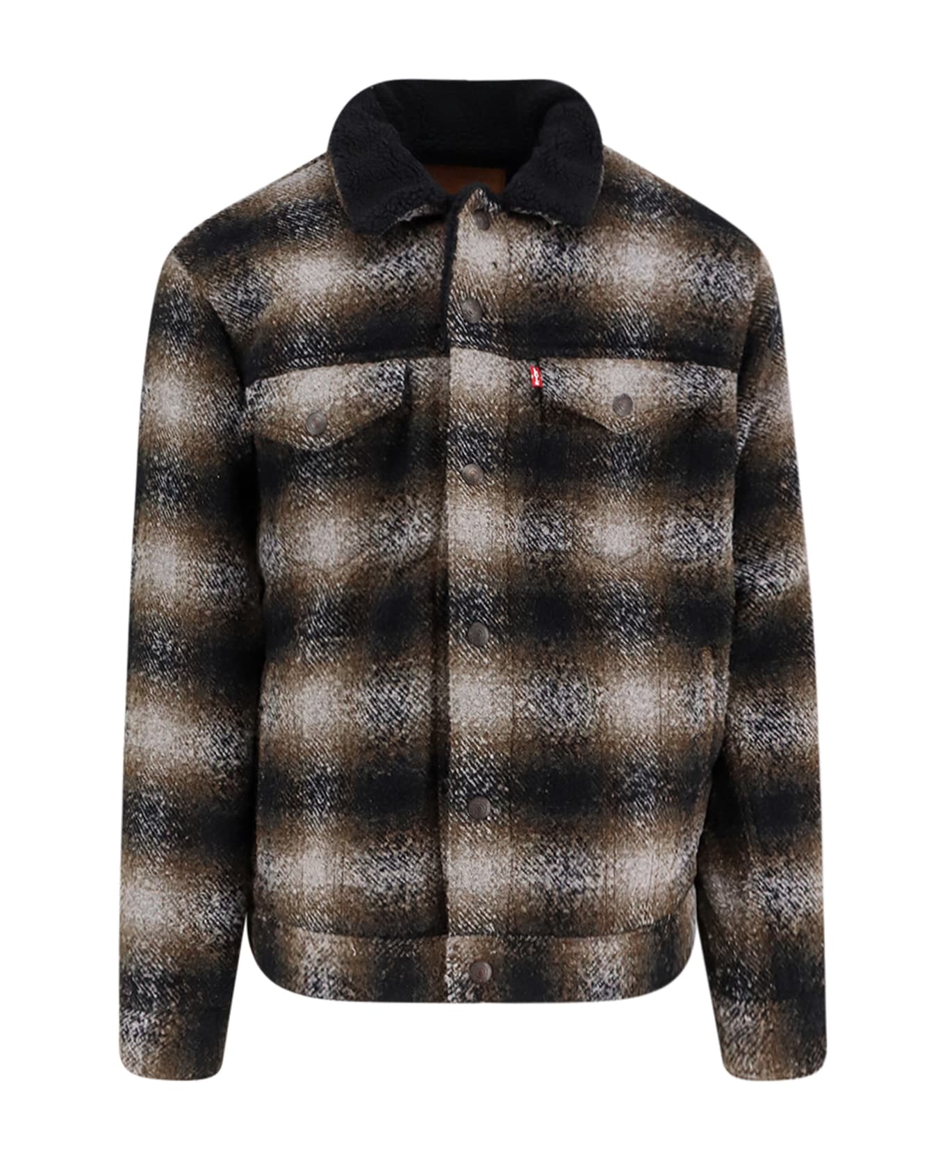 Levi's Jacket With Plaid Motif - Neutral