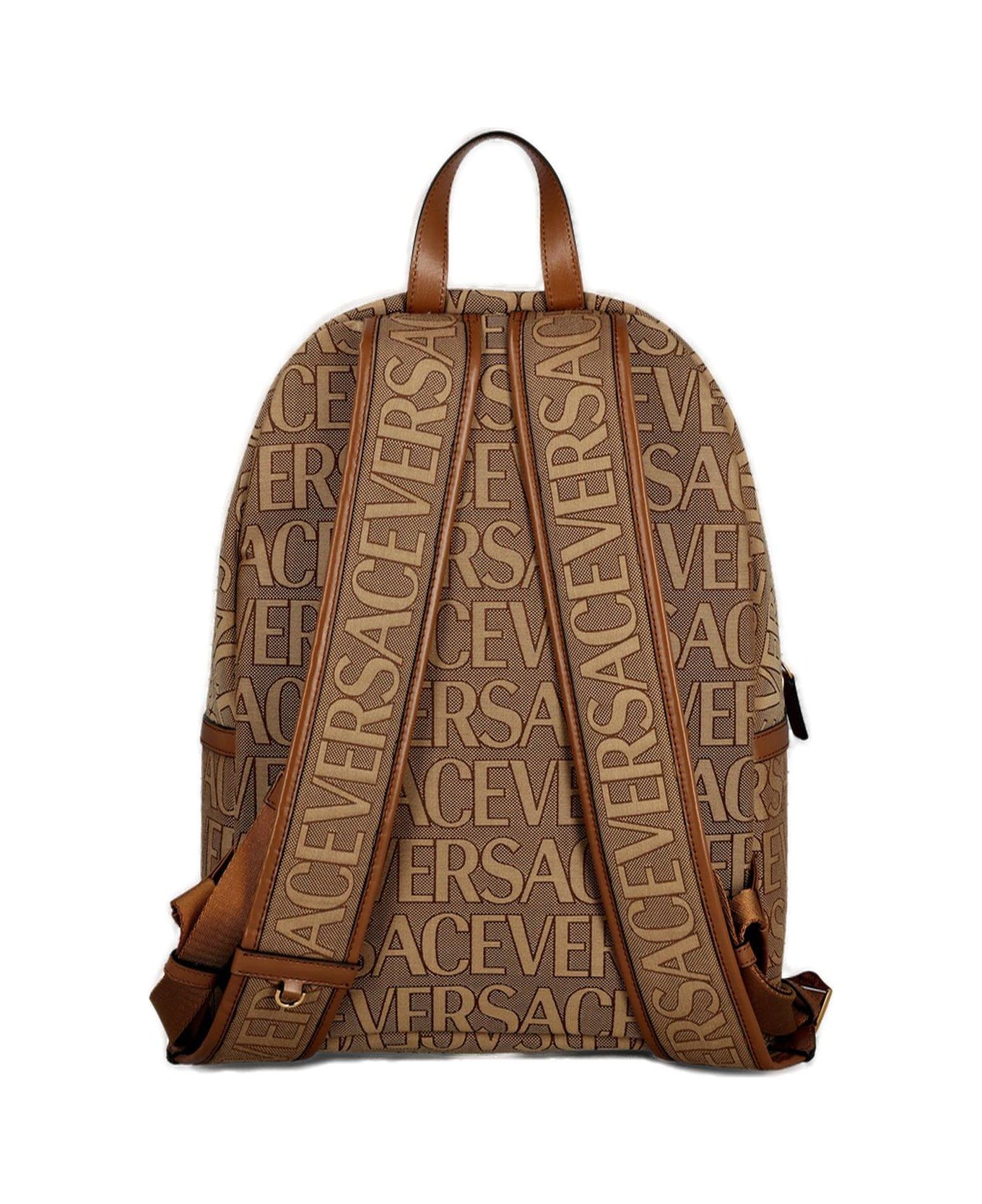 Versace Allover Backpack - BEIGE BROWN バックパック