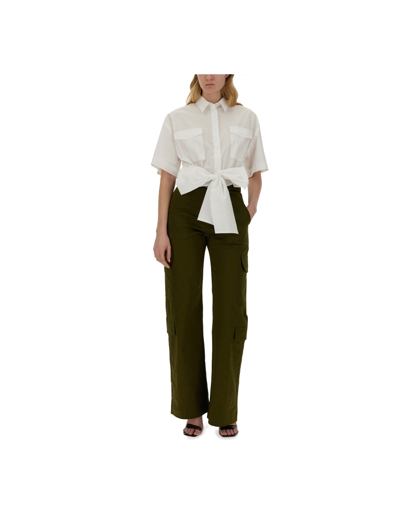 MSGM Shirt With Bow - WHITE シャツ