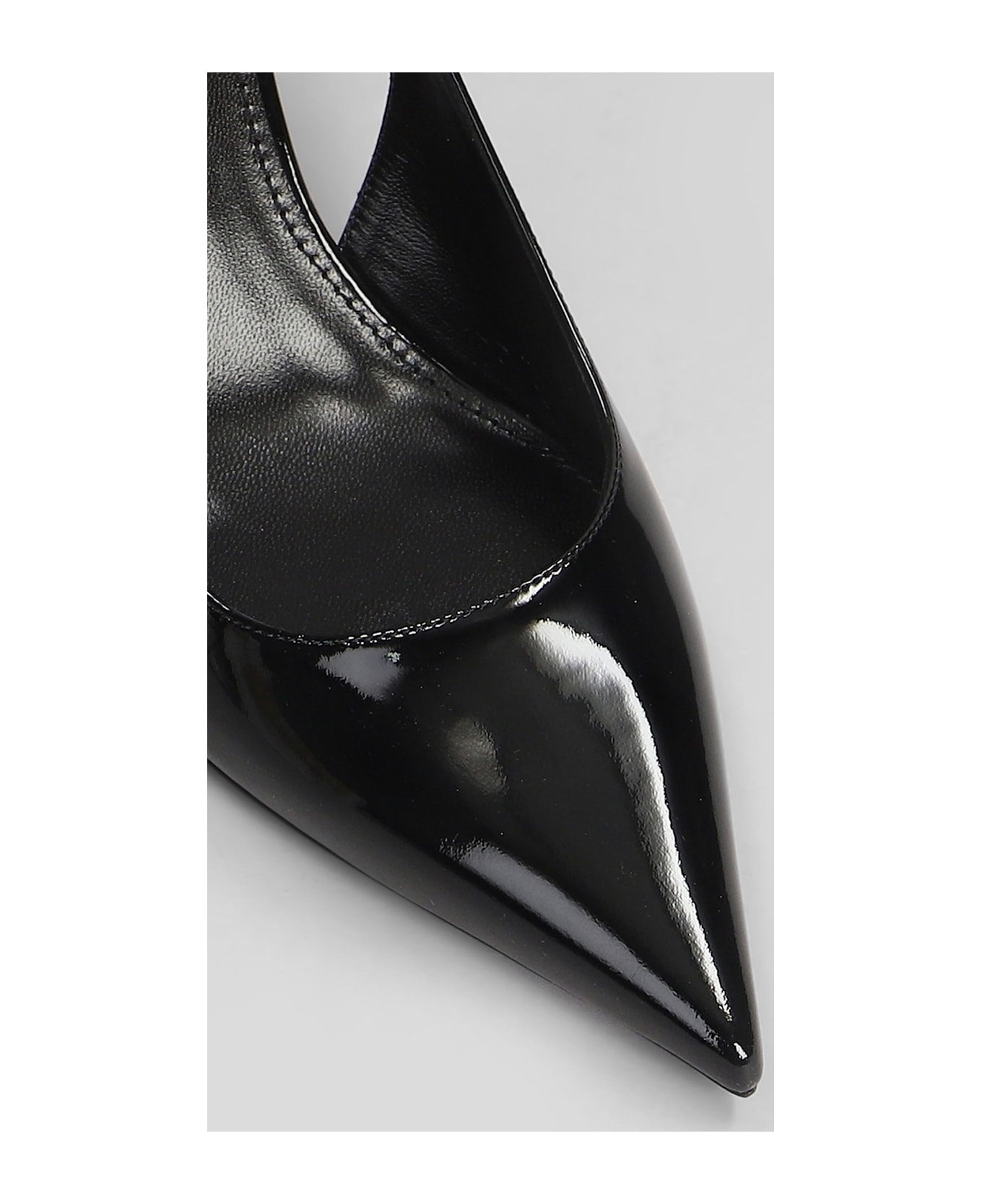 Paris Texas Lidia Slingback 70 Pumps In Black Patent Leather - black