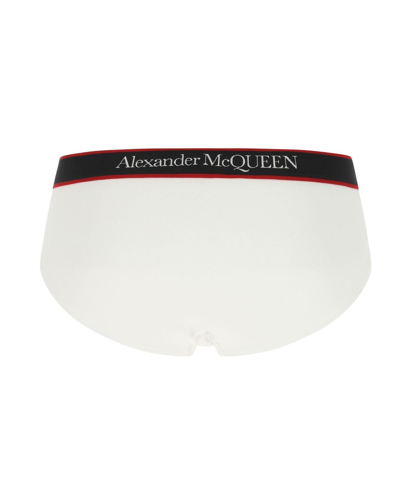 Alexander McQueen White Stretch Cotton Slip - White