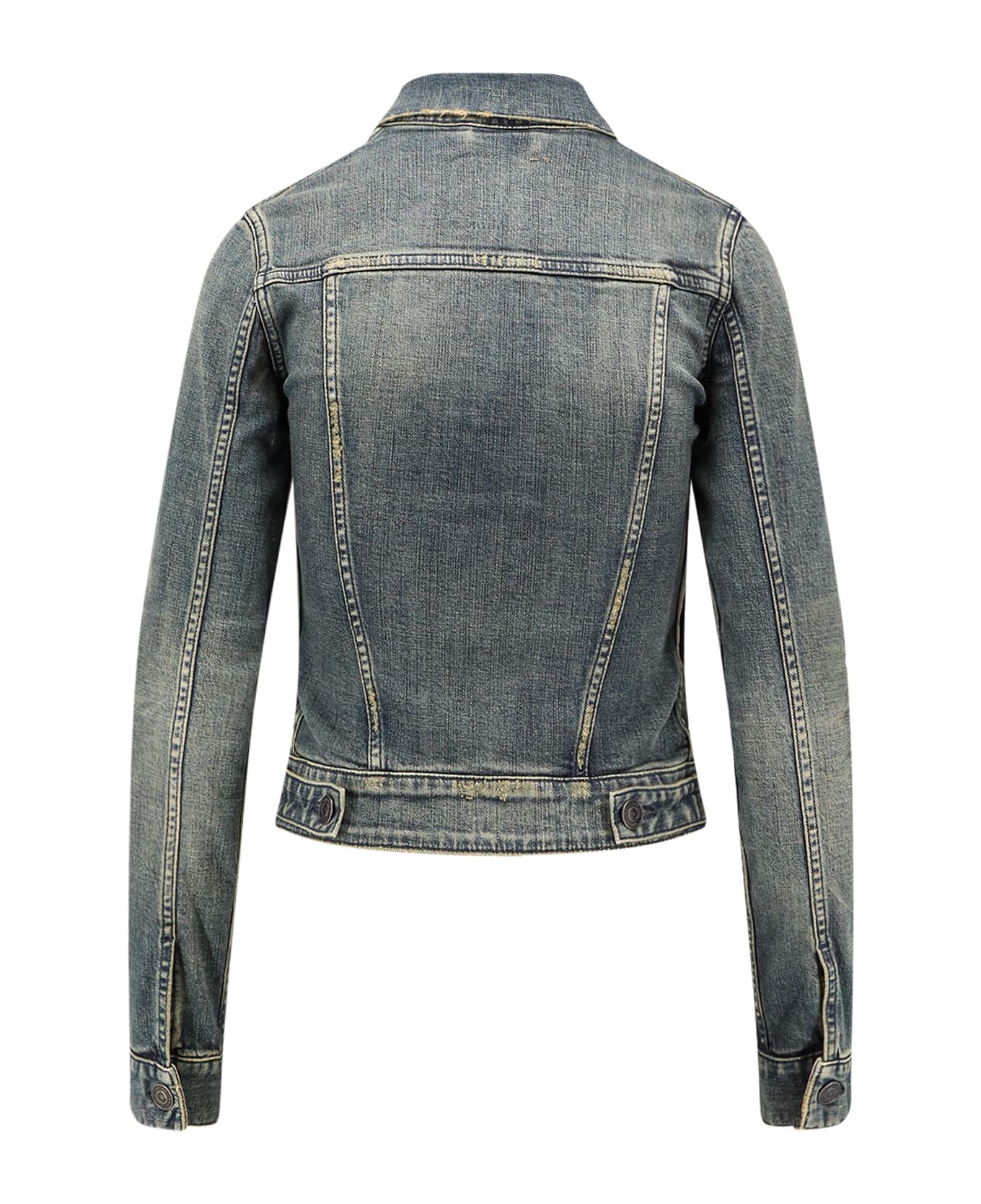 Balenciaga Denim Jacket - BLU VERDE PETROLIO