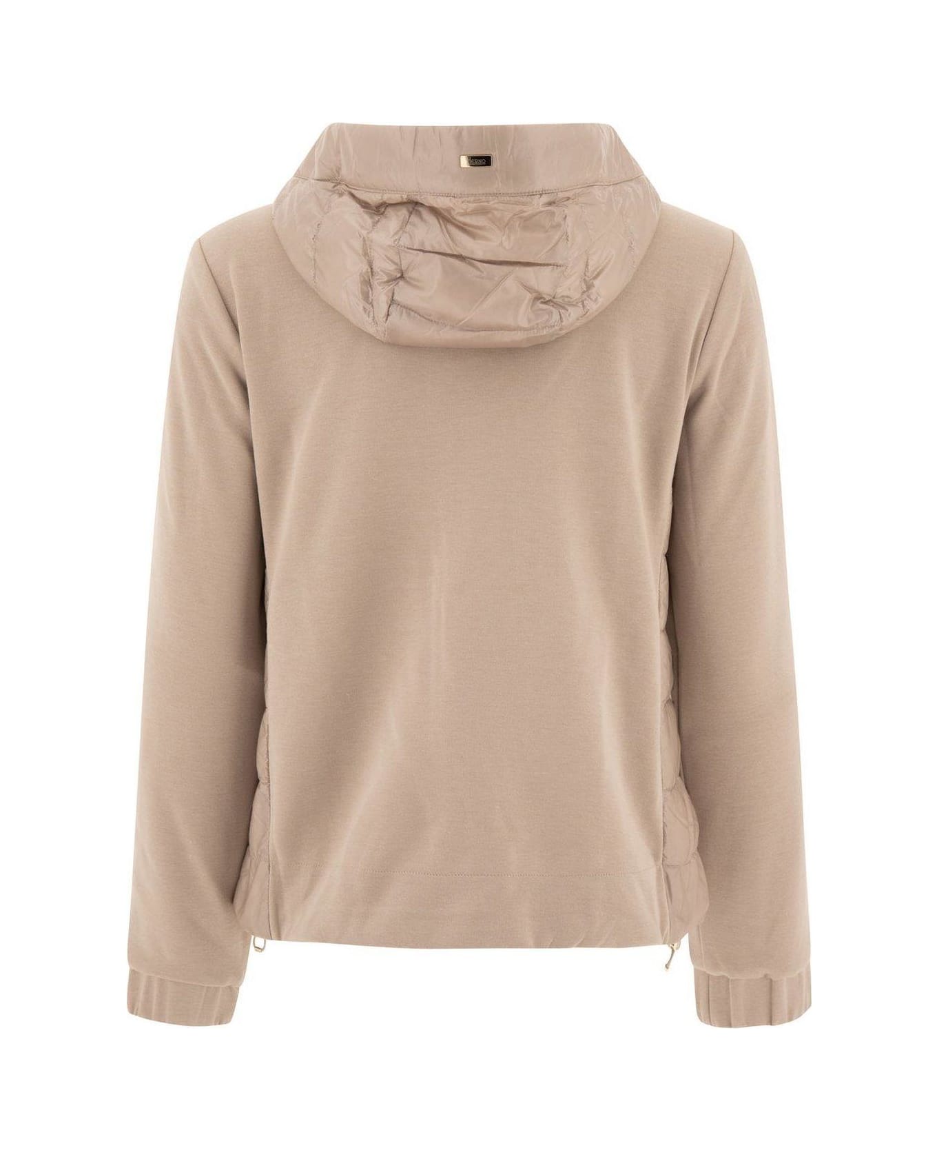Herno Panelled Hooded Jacket - NEUTRALS