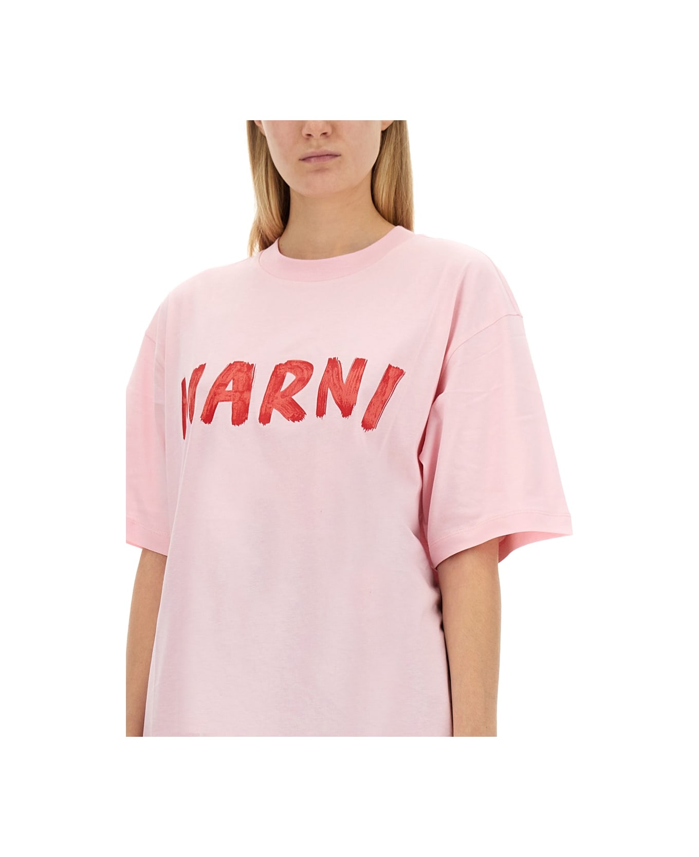 Marni T-shirt With Logo - PINK