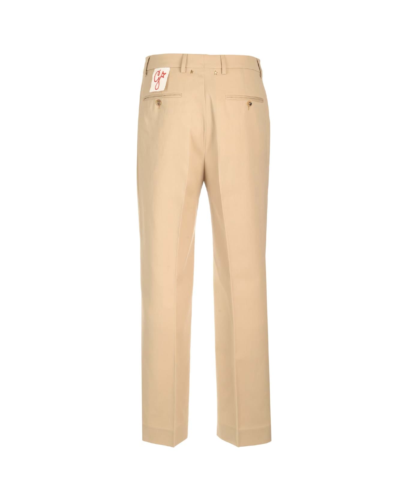 Golden Goose Wool Drill Tailored Trousers - Beige