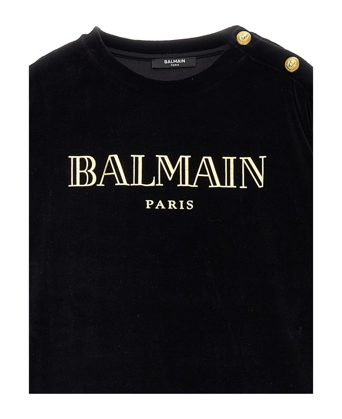 Balmain Logo Print Sweatshirt - Black  