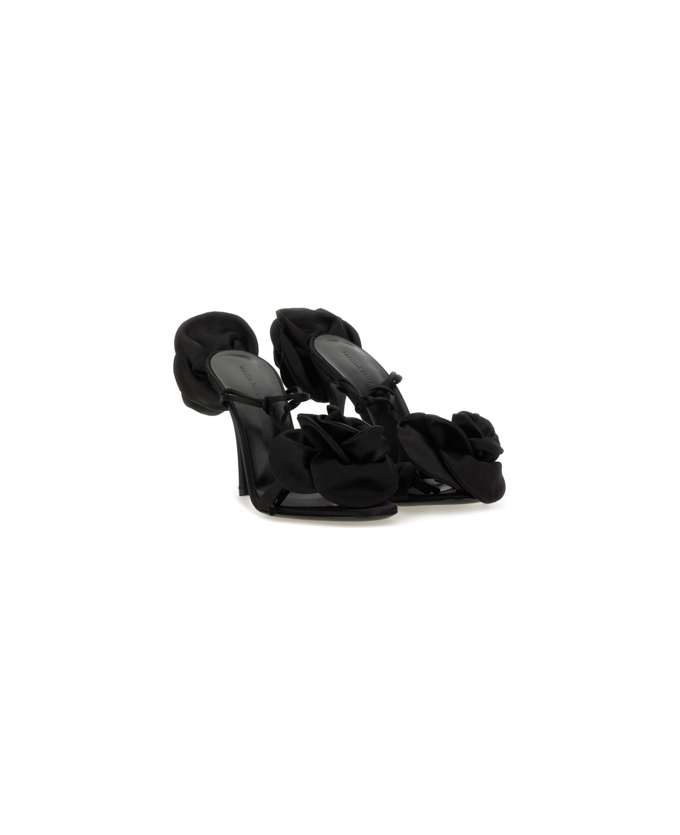 Magda Butrym Satin Sandal - BLACK