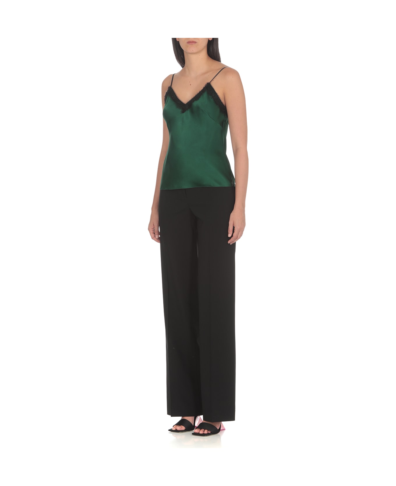 Alberta Ferretti Wool Trousers - Nero