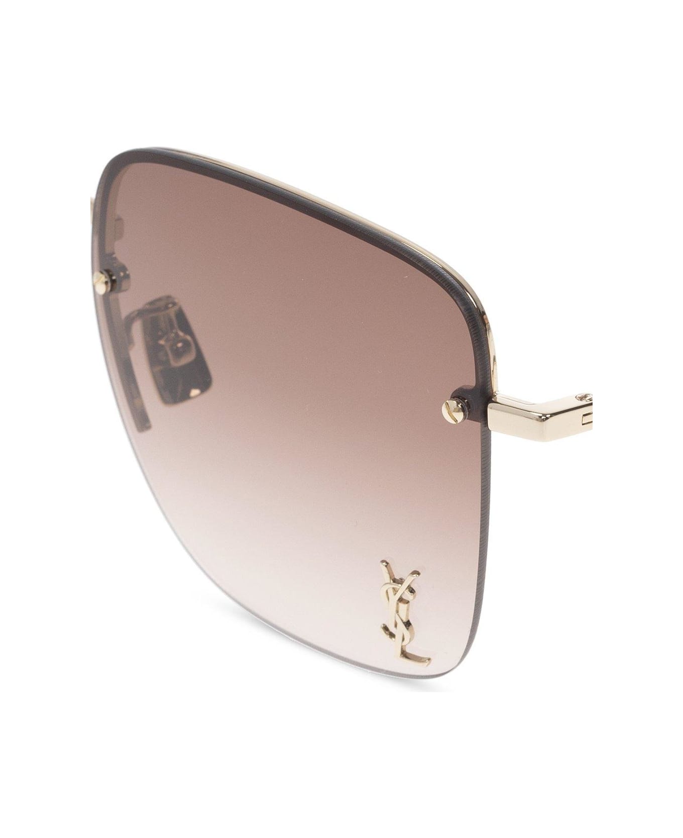 Saint Laurent Silver Metal Sl 312 Sunglasses - LTGLGLTGLDGRBROW