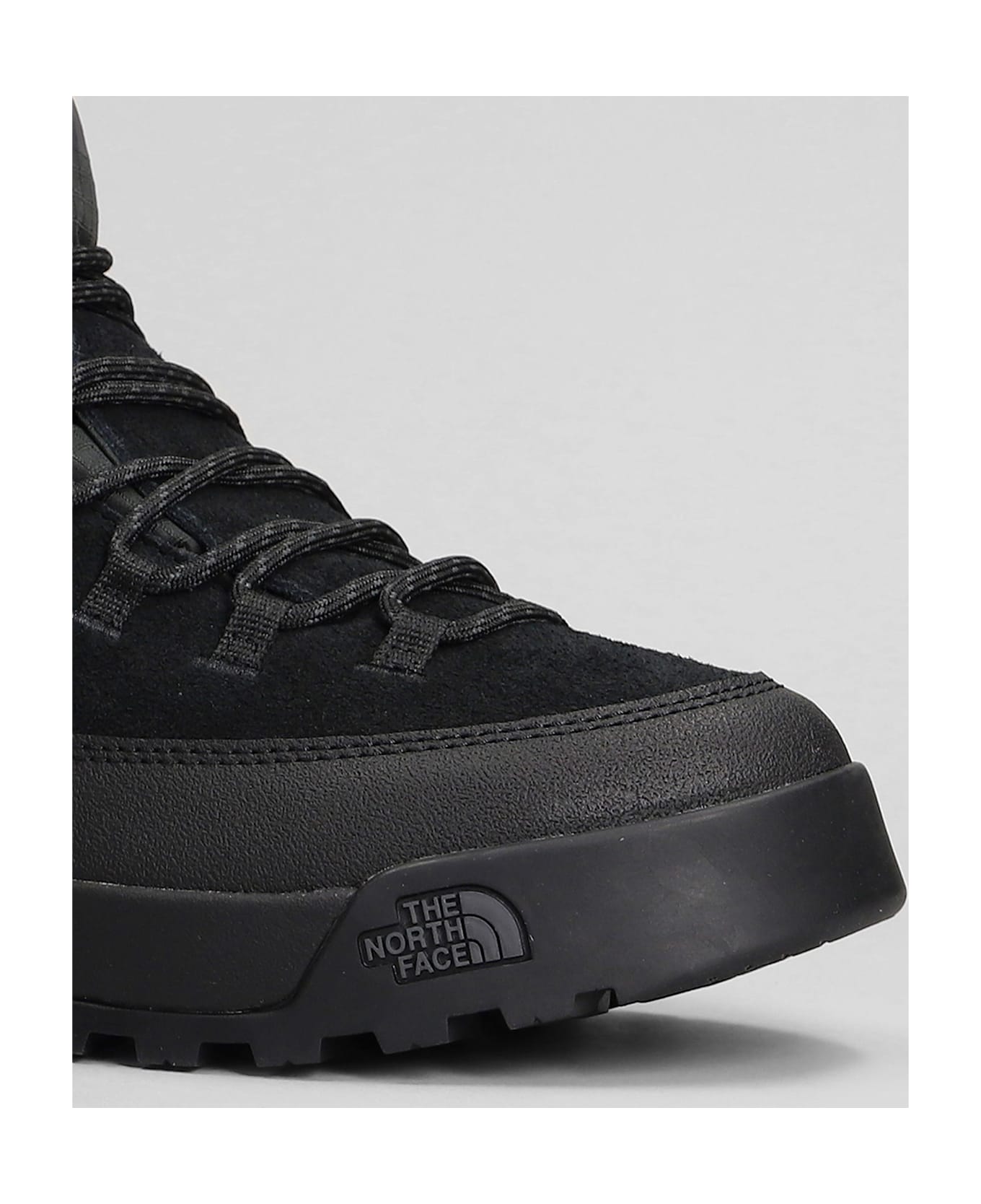 The North Face Glenclyffe Urban Combat Boots In Black Suede And Leather - black