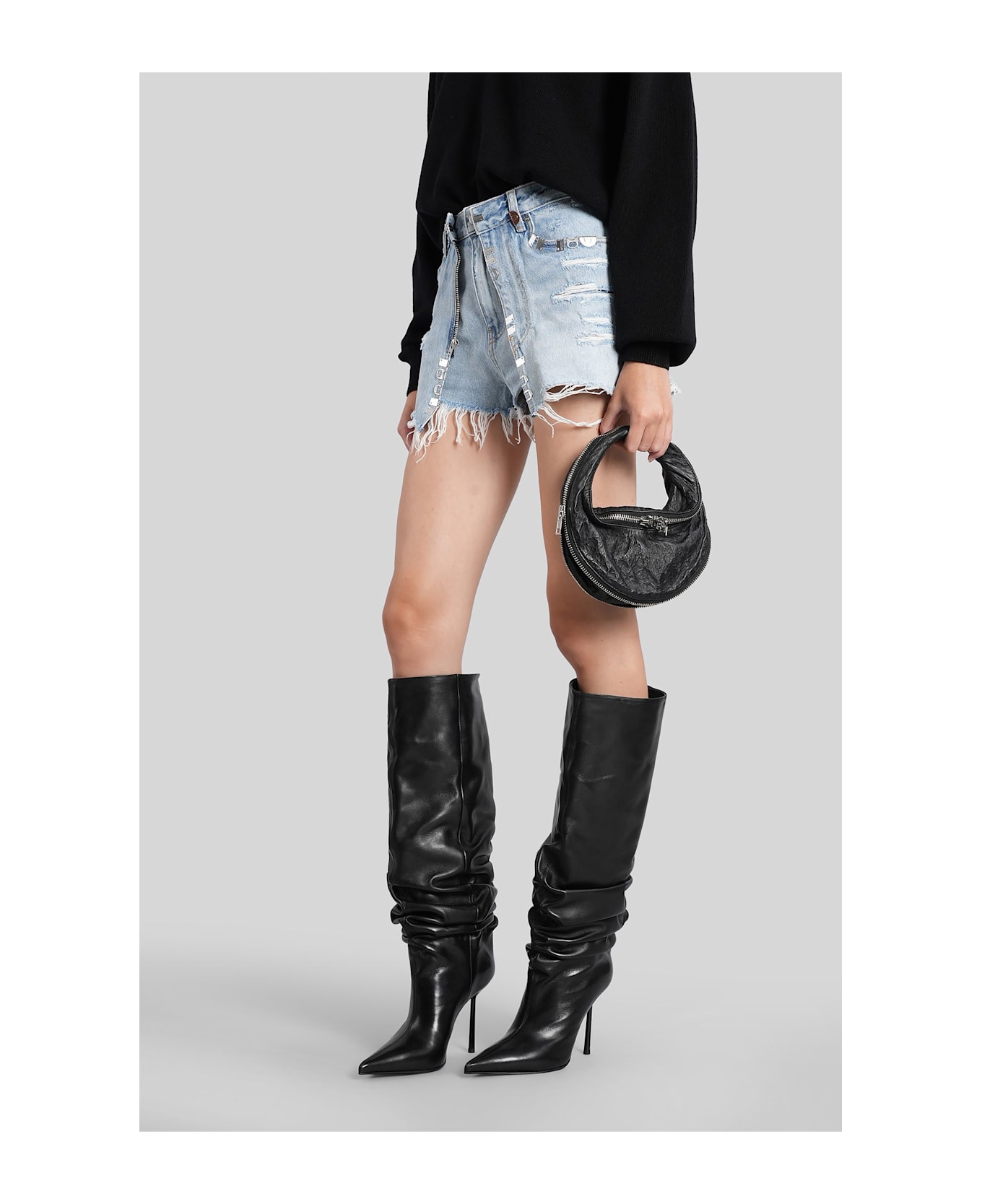 Alexander Wang Shorts In Blue Cotton - blue