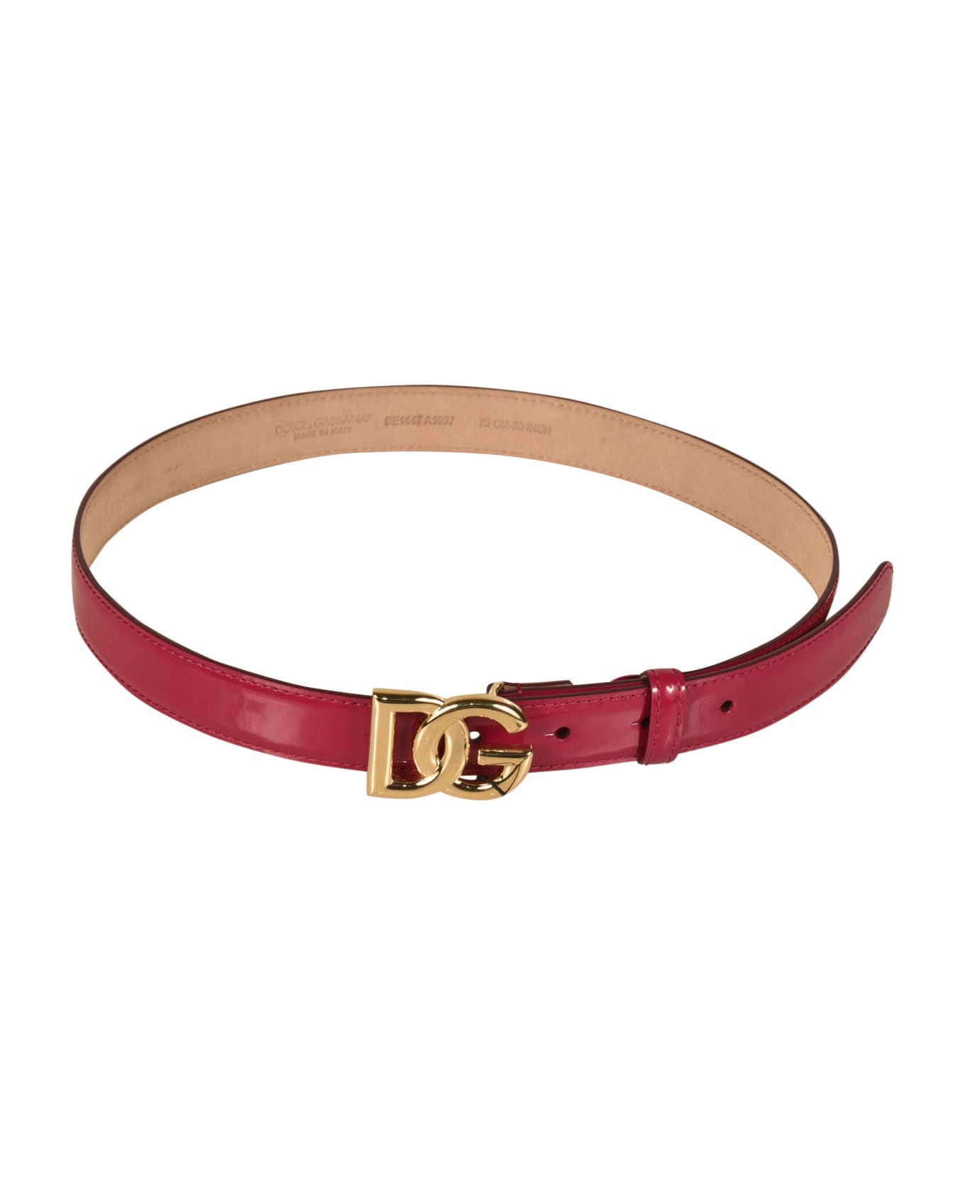 Dolce & Gabbana Logo Buckle Belt - cyclamen