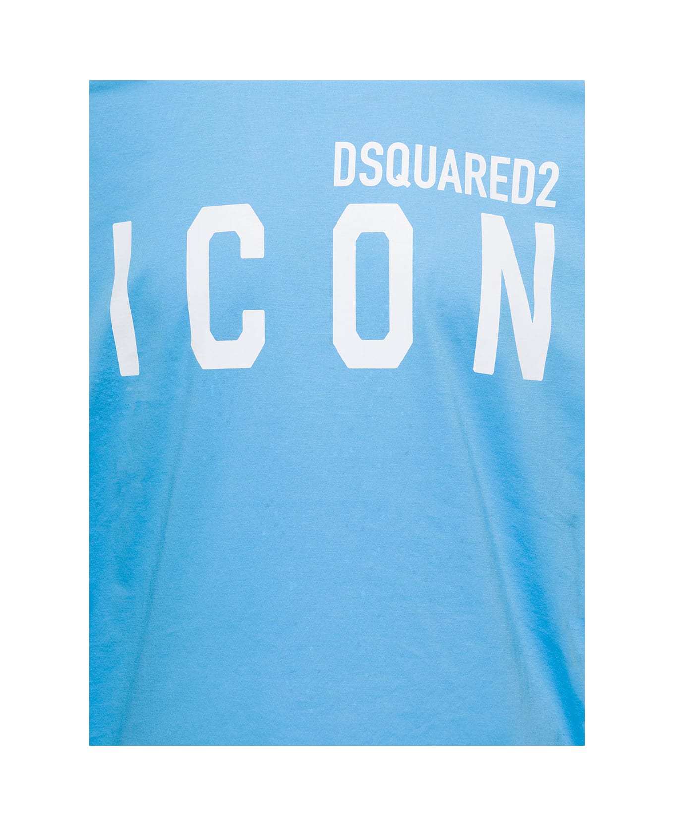Dsquared2 Light Blue T-shirt With Logo Lettering Print In Cotton Woman - Blu