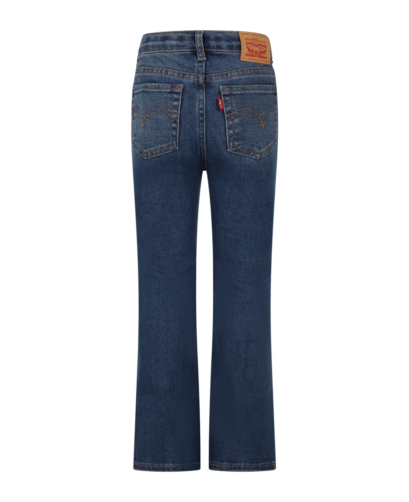 Levi's Denim Jeans For Girl With Logo Patch - Denim ボトムス
