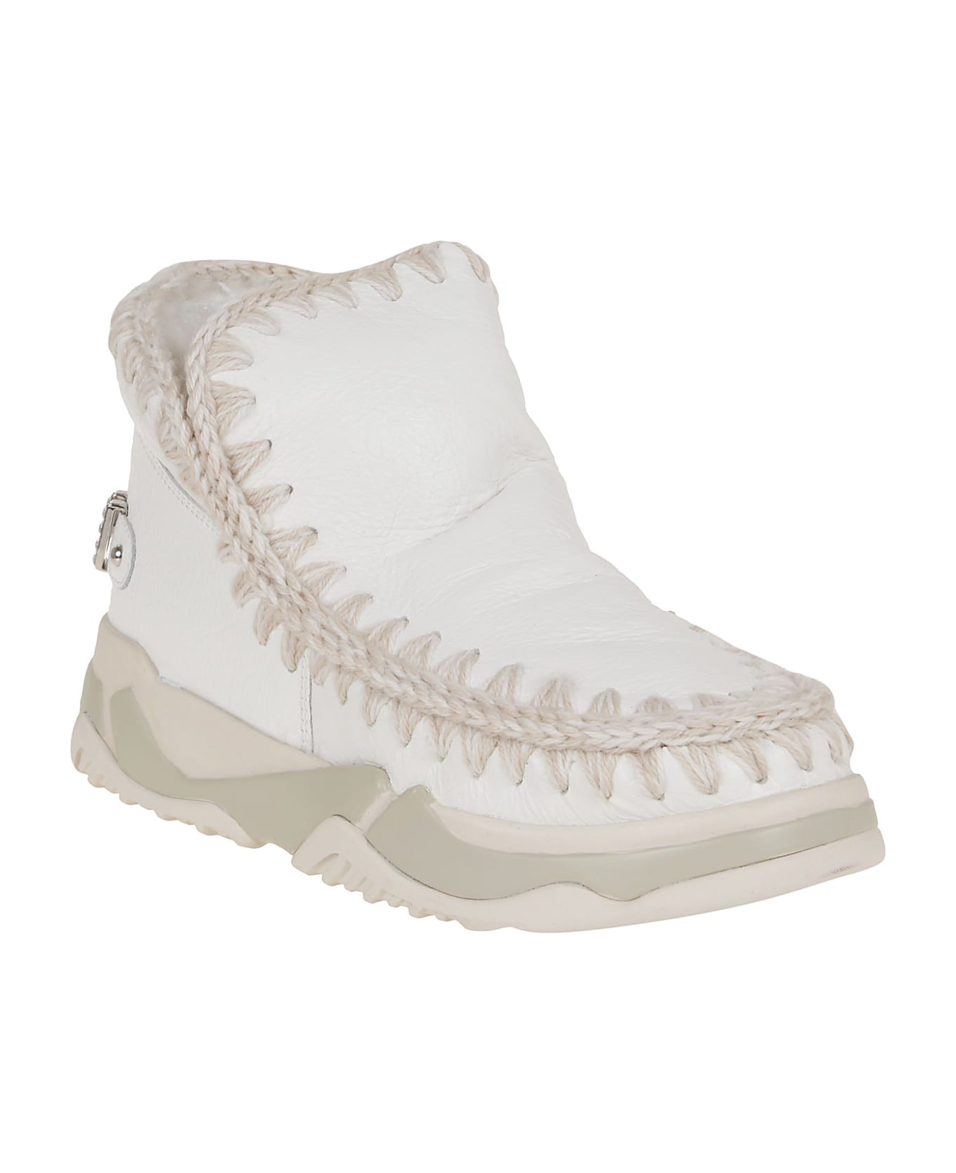 Mou Eskimo Trainer Logo Rhinestone - Wxwhi Waxi White