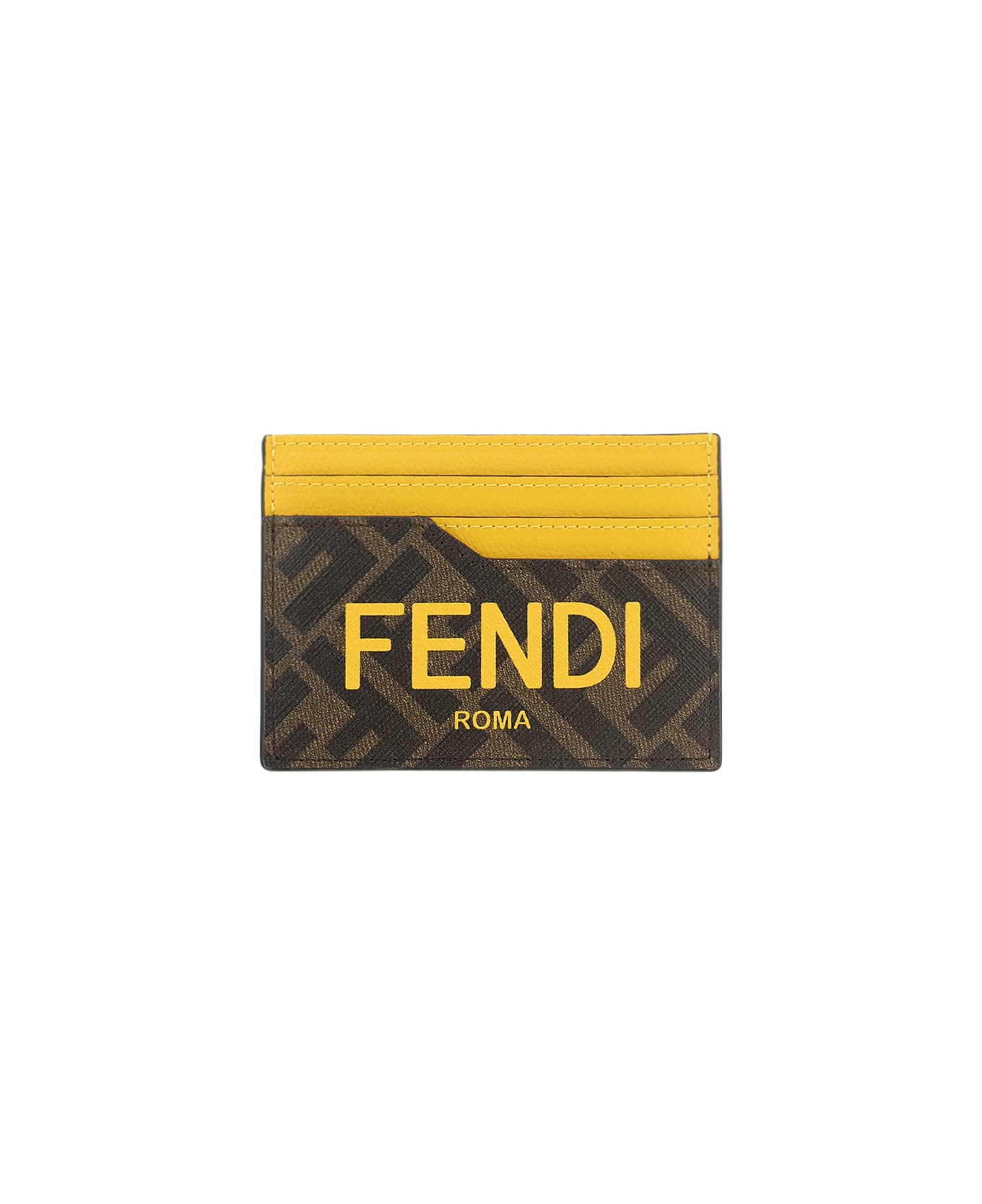 Fendi Ff Card Holder - Tbmr/giallo/sunfl 財布