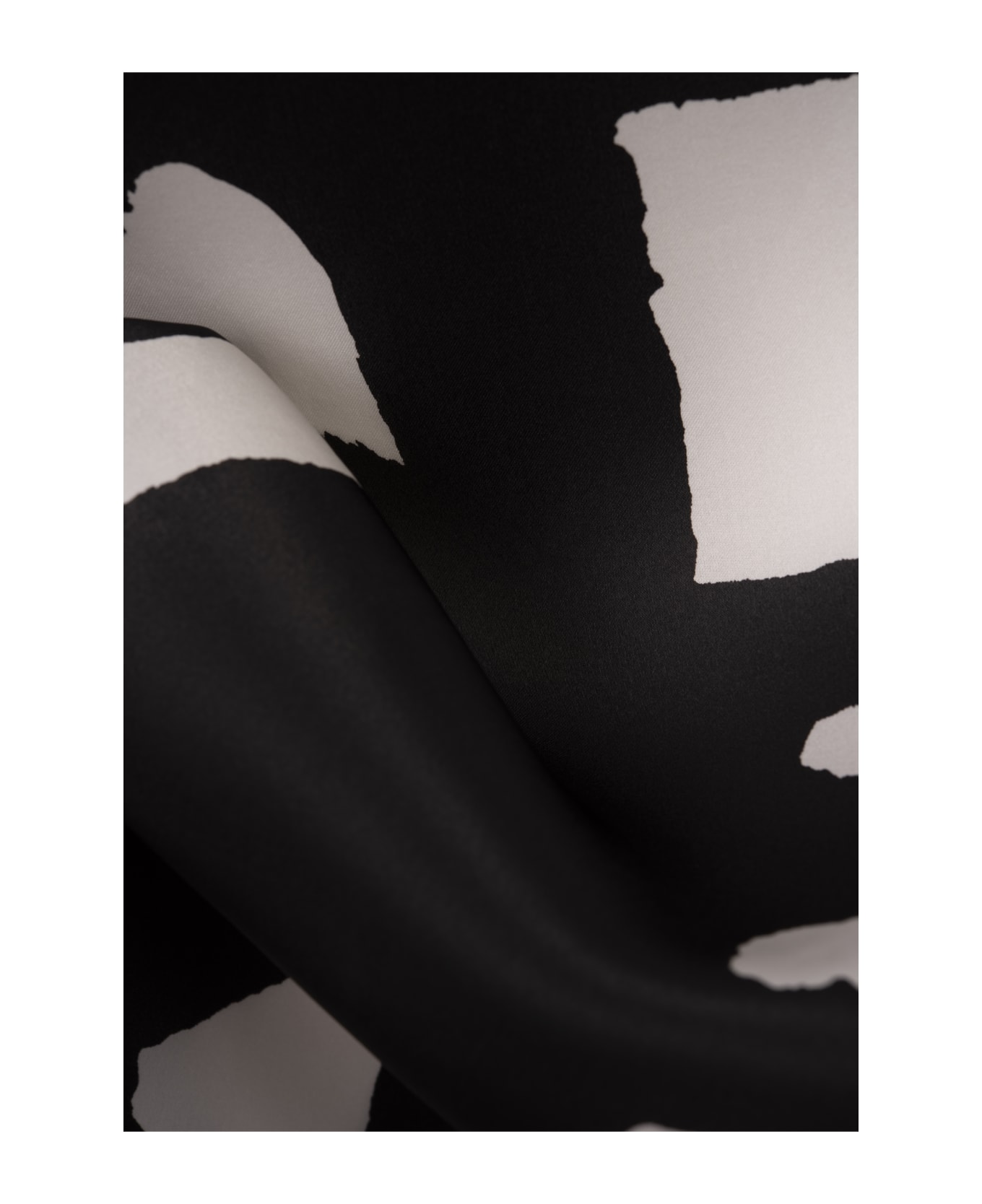 Max Mara White And Black Rubiera Dress - Black