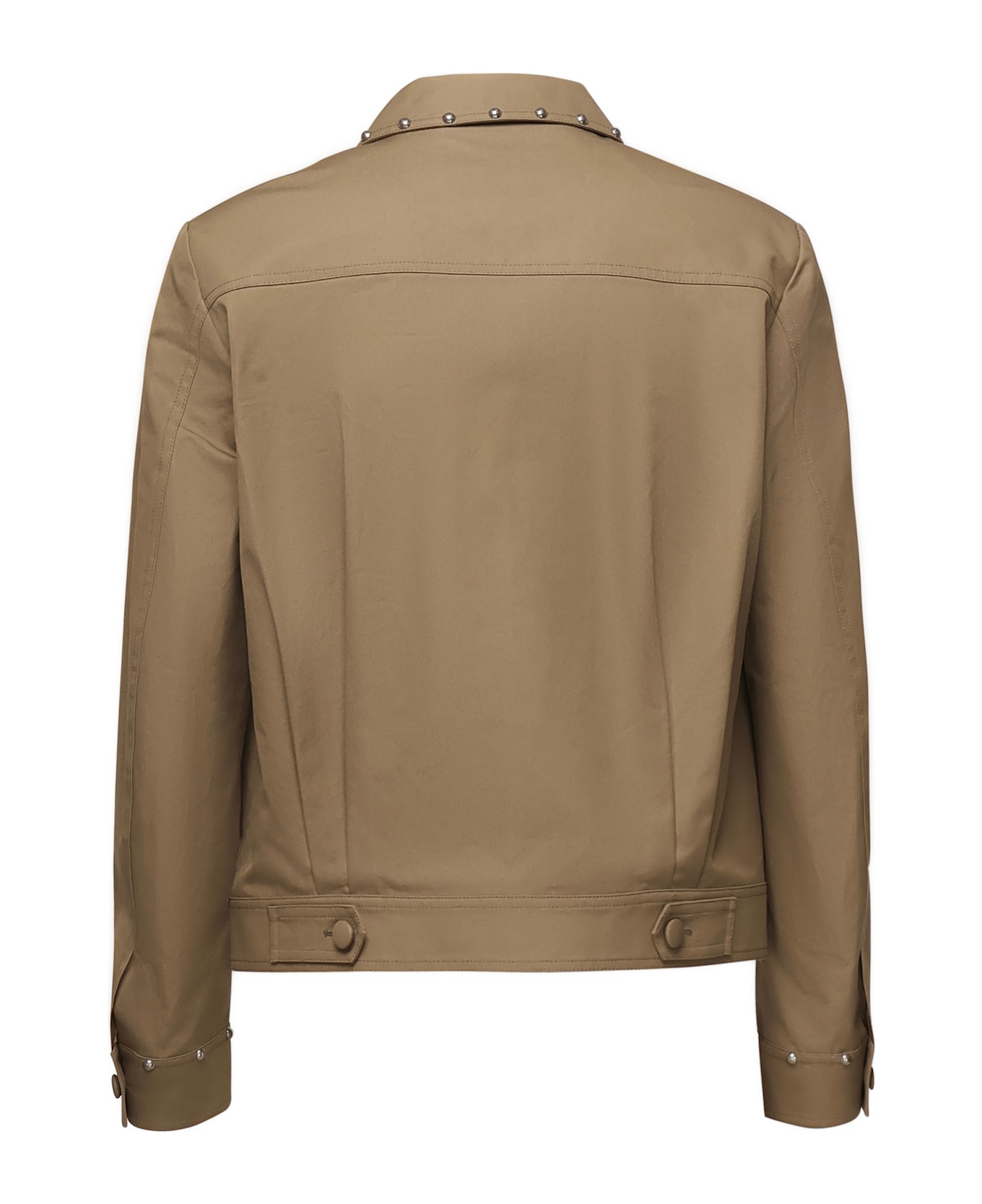 Valentino Garavani Cotton Jacket With Studs - Beige