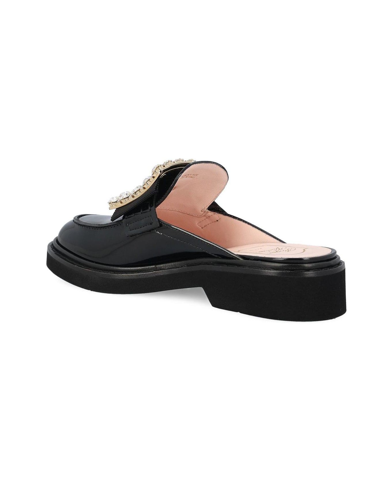 Roger Vivier Viv
 Rangers Embellished Slip-on Mules - Black