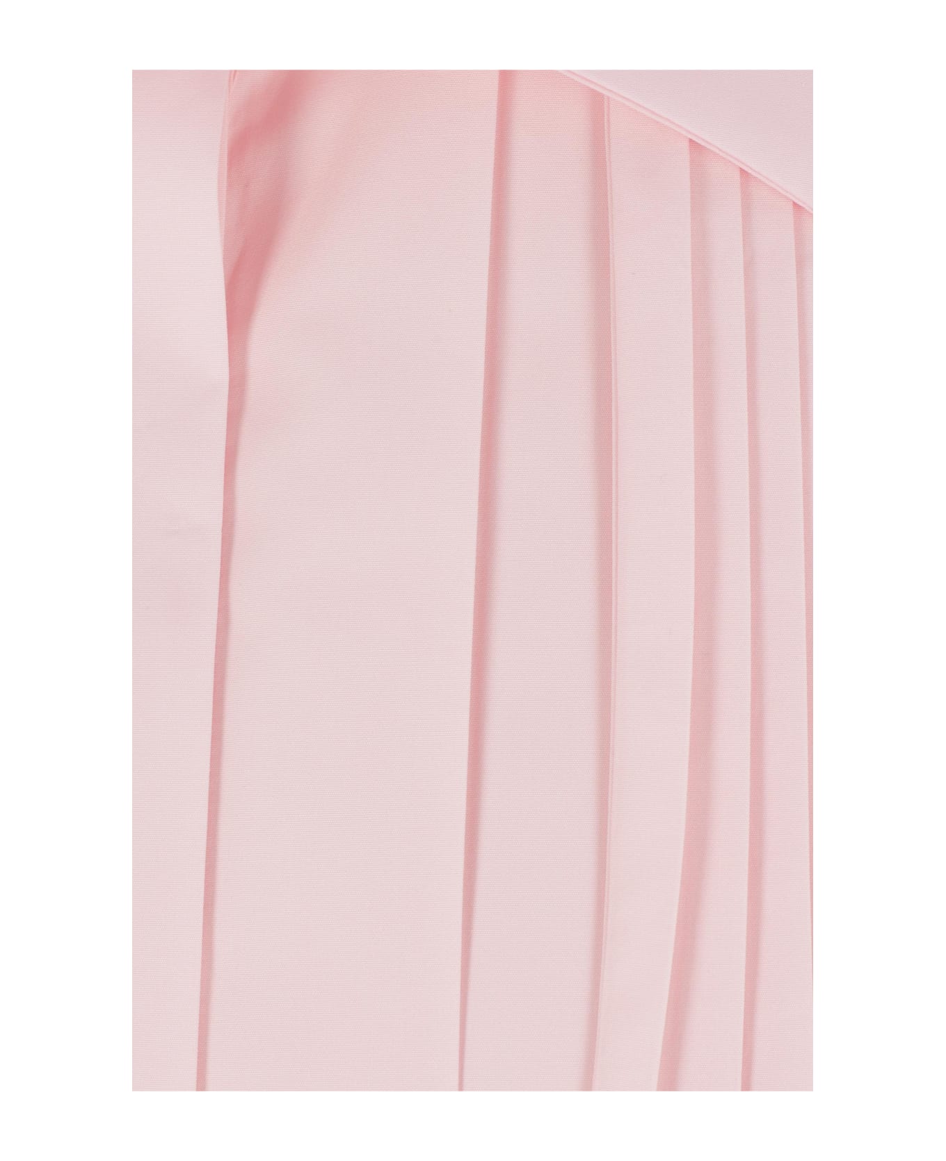 Loewe Poplin Shirt With Pleated Neck Tie - Pink