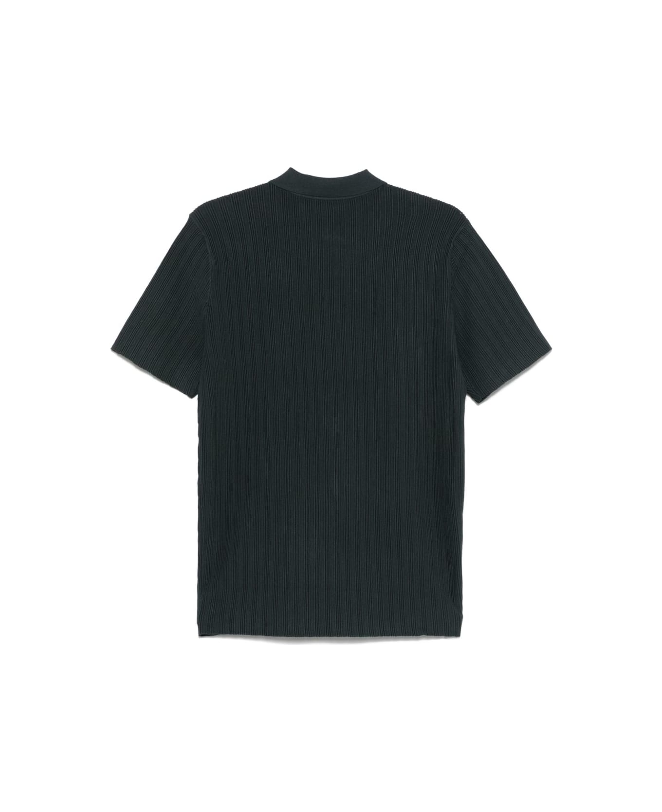 Emporio Armani Ribbed Polo Shirt - Grey