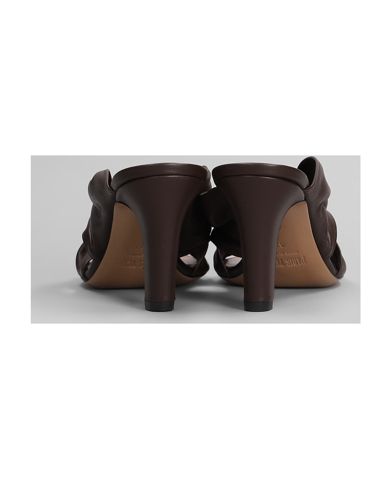 Paris Texas Maria Mule 75 Slipper-mule In Brown Leather - brown