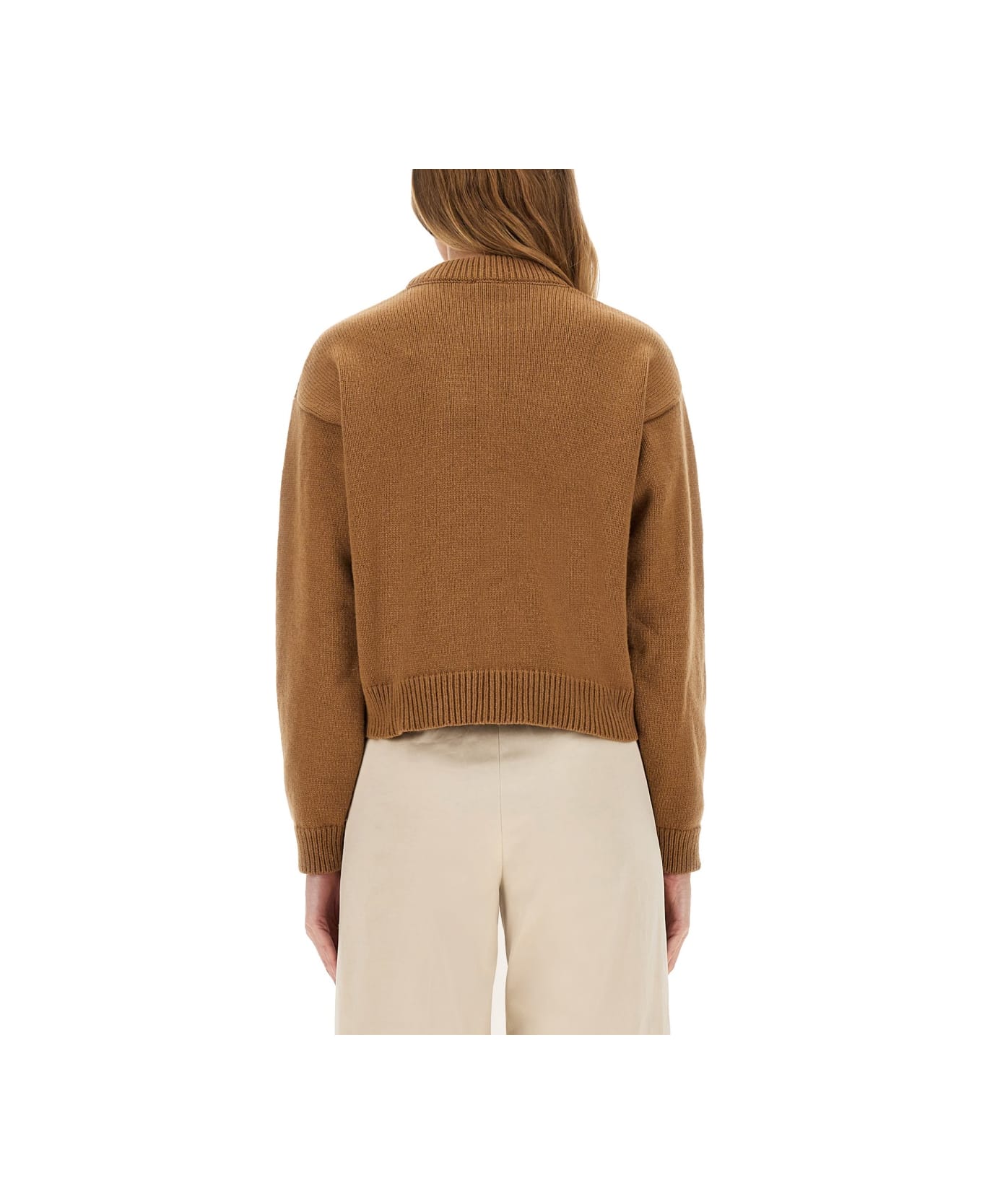 Patou Jersey With Logo - BROWN