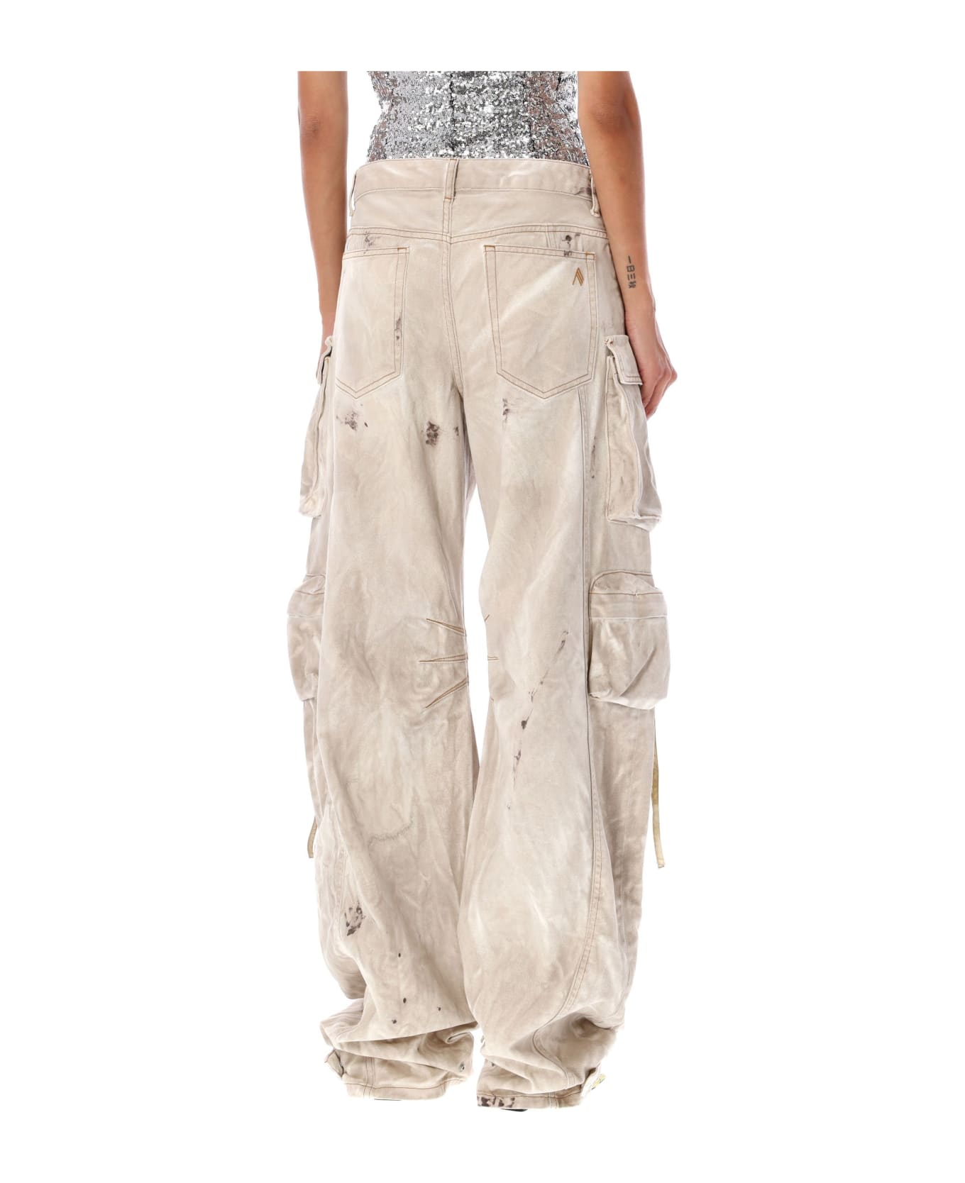 The Attico 'fern' Camouflage Long Pants - NATURAL