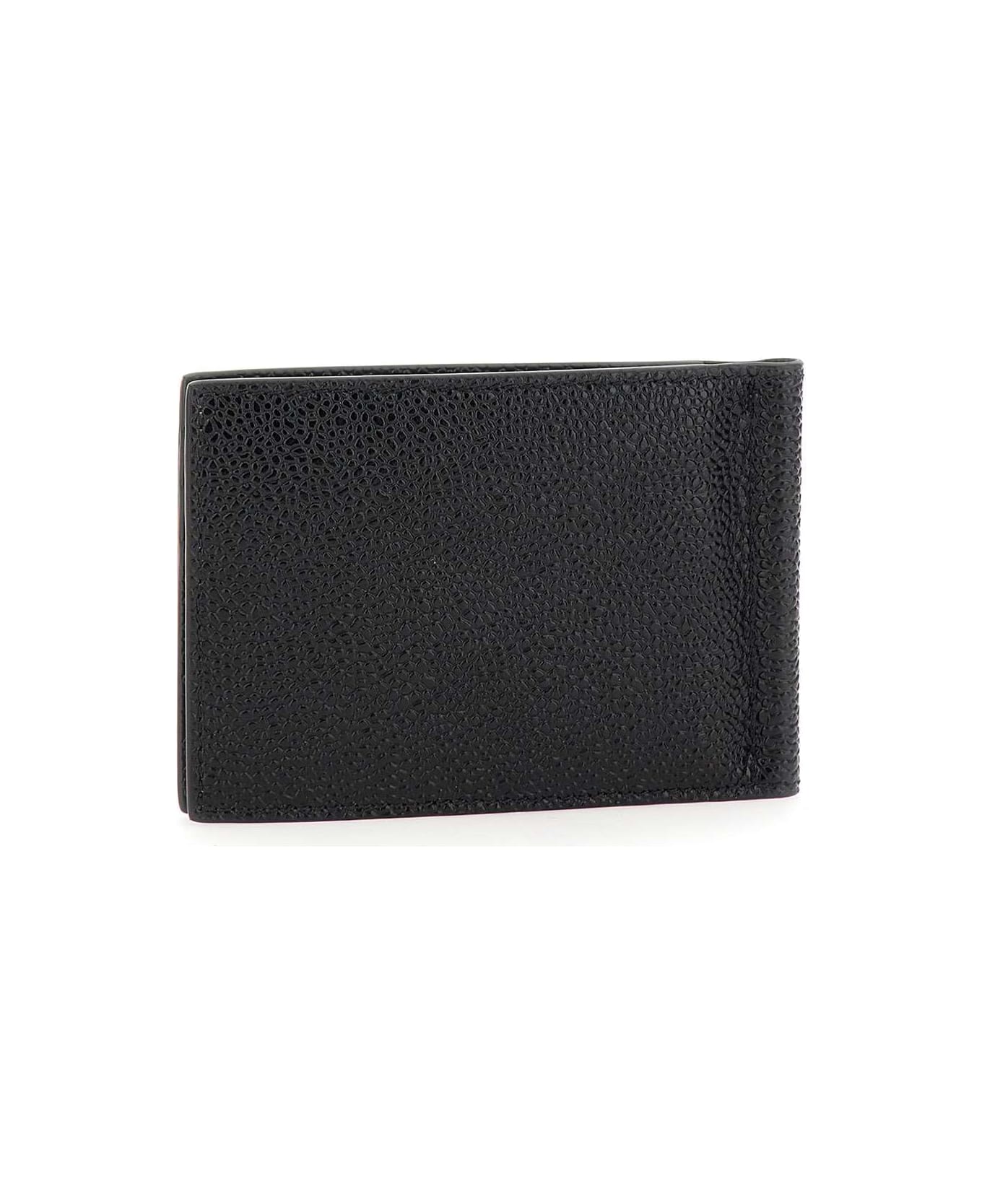 Thom Browne 'money Clip' Leather Wallet - Black 財布