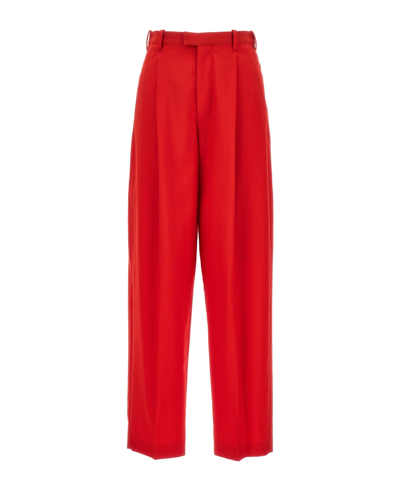 Marni Front Pleat Pants - Red ボトムス