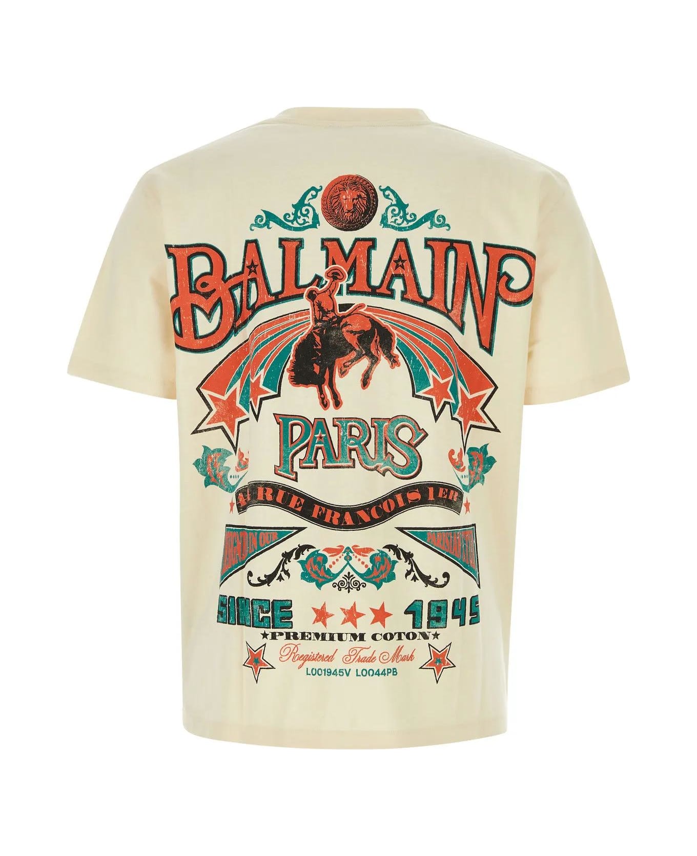 Balmain Sand Cotton T-shirt - WHITE