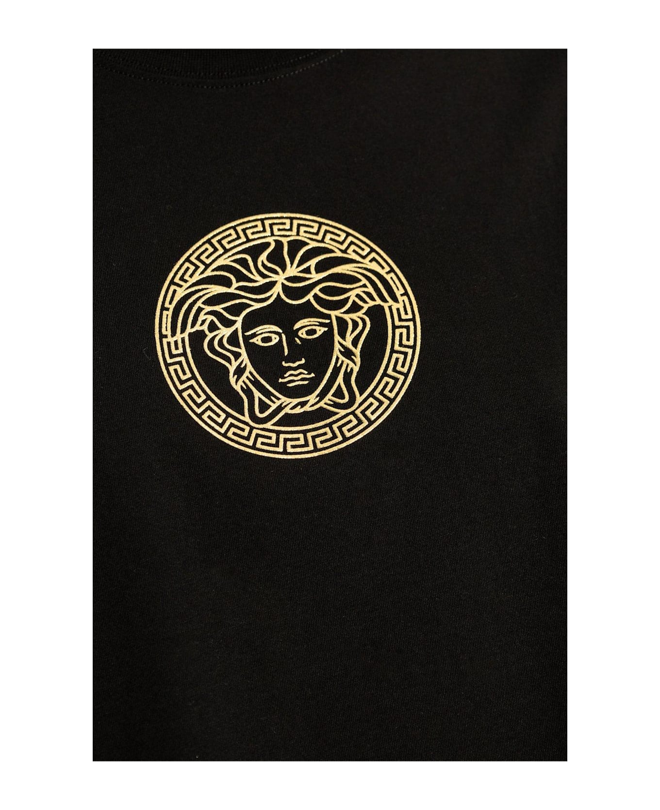 Versace Medusa Crop T-shirt - BLACK GOLD