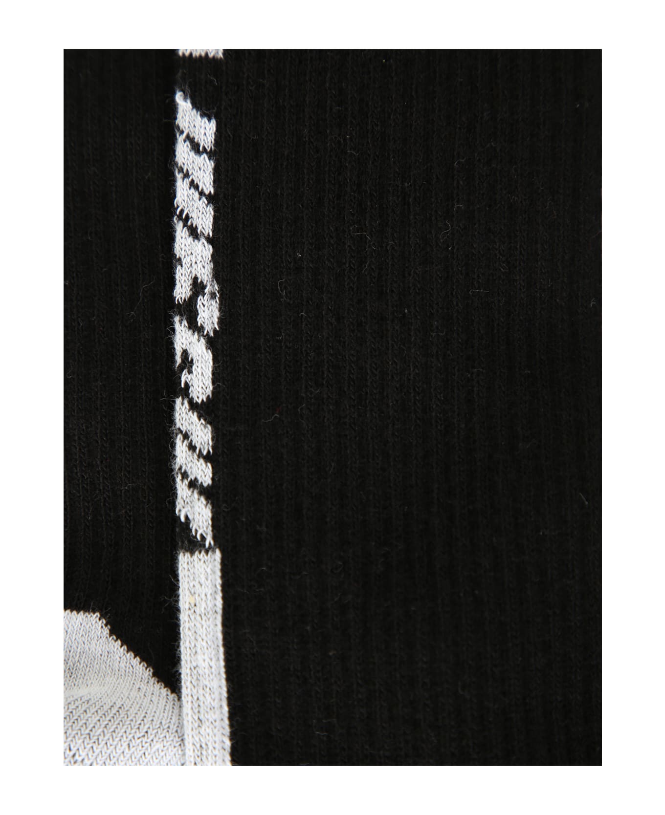 MSGM Ribbed Socks With Logo From Msgm - Black