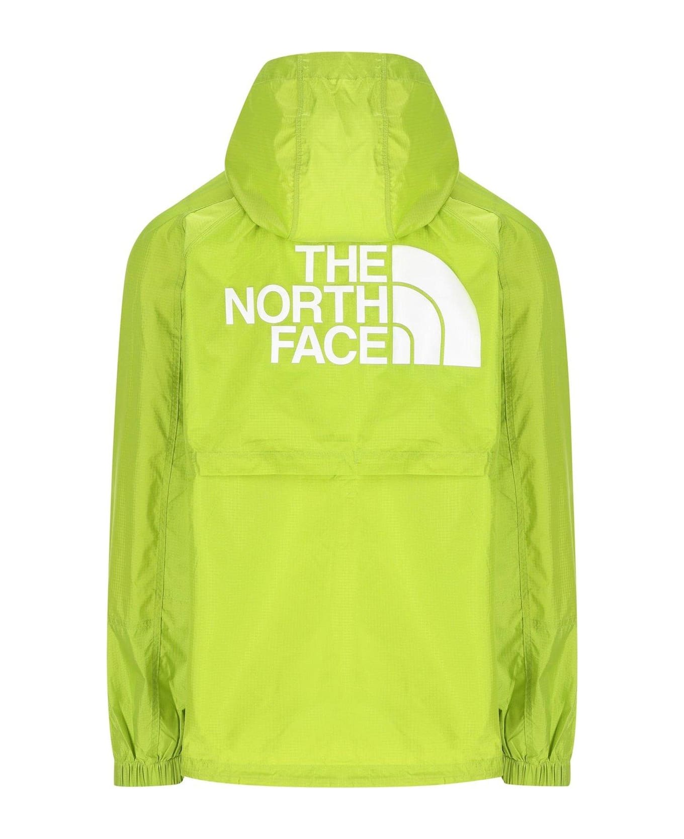 The North Face Logo Printed Hooded Jacket - GREEN