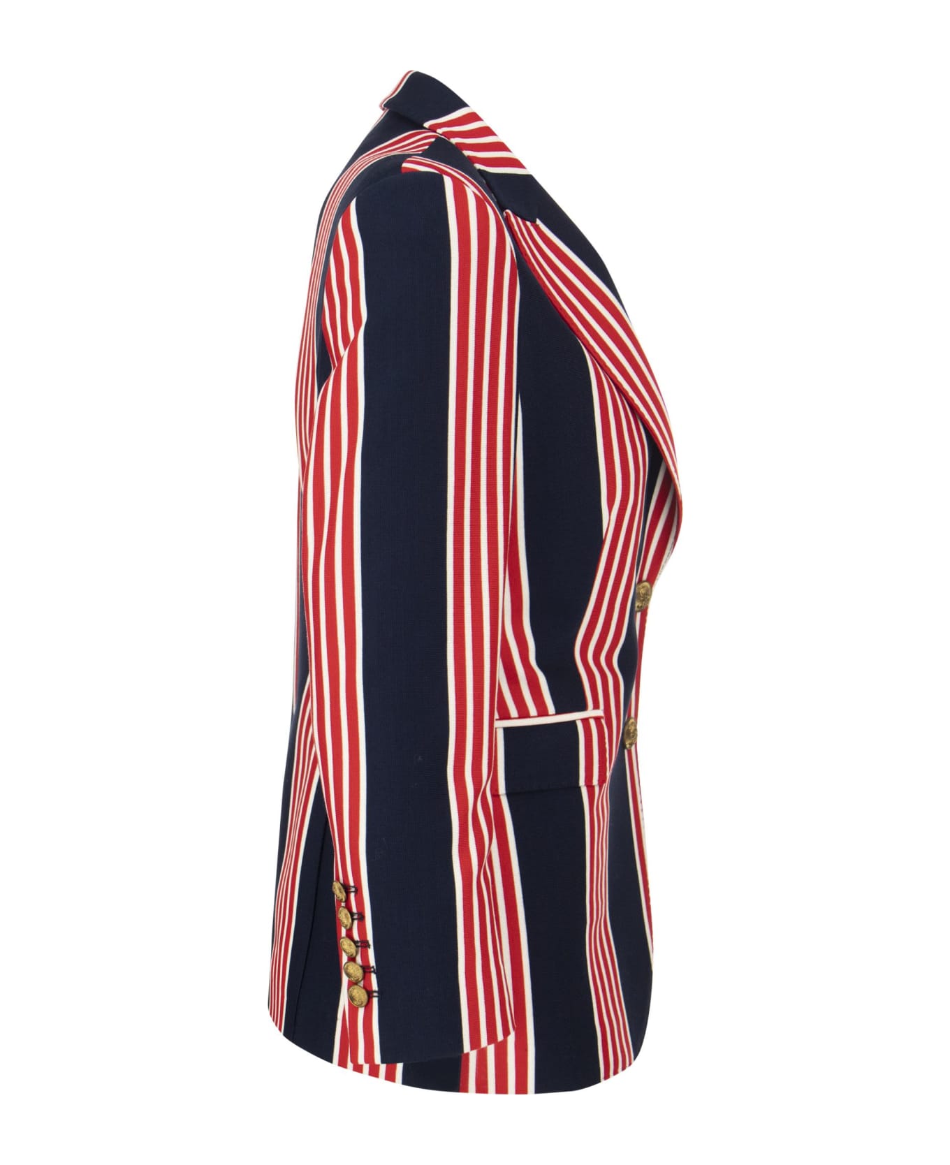 Saulina Milano Angelica - Striped Jacket - Blue/red ブレザー
