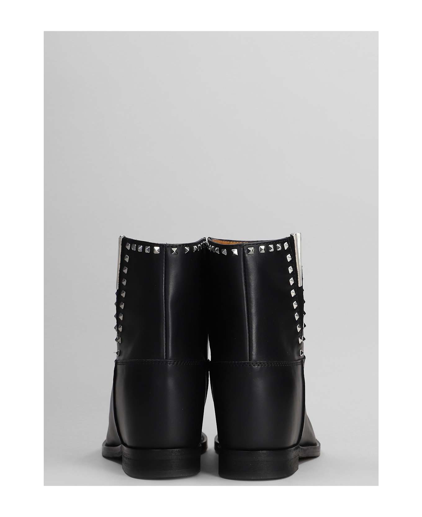 Via Roma 15 Ankle Boots Inside Wedge In Black Leather - black