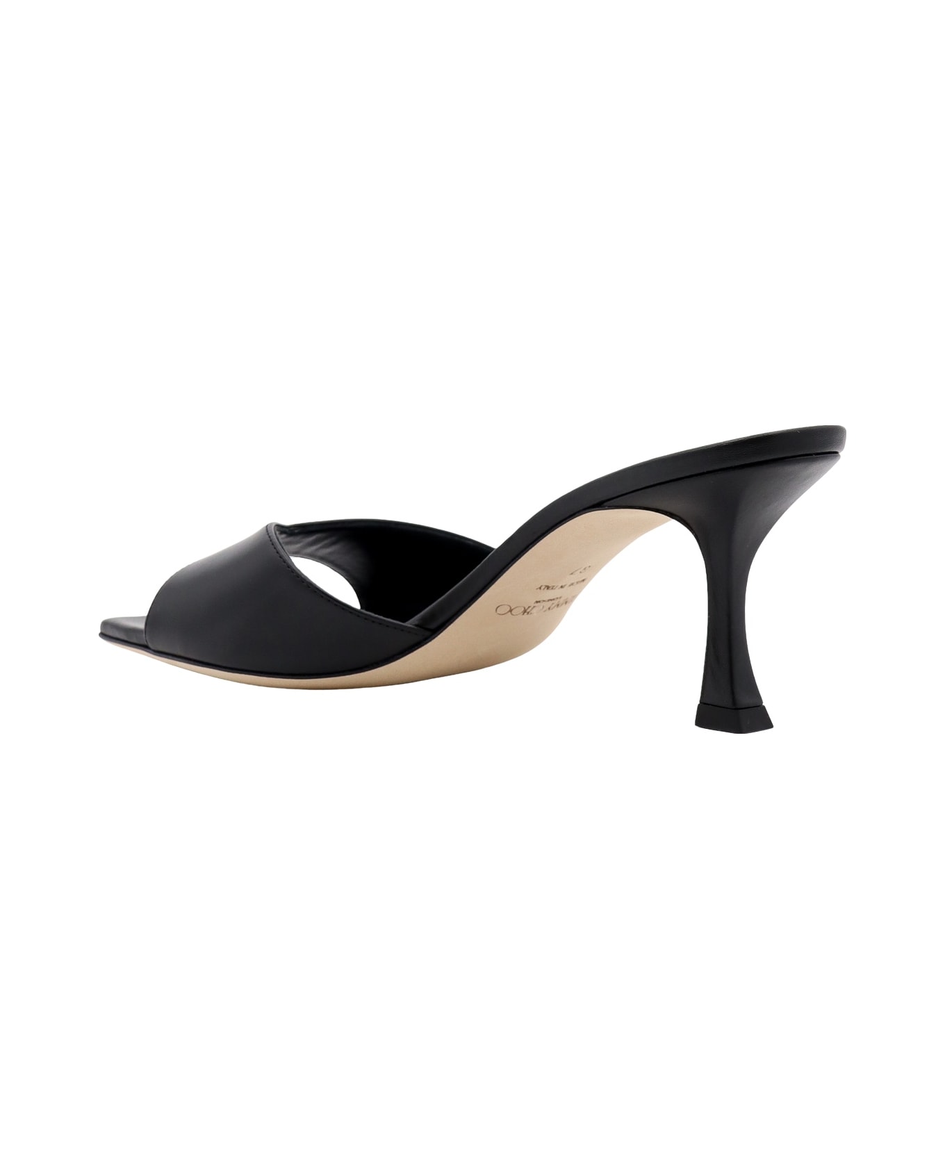 Jimmy Choo Skye 70 Leather Heel Sandals - Black