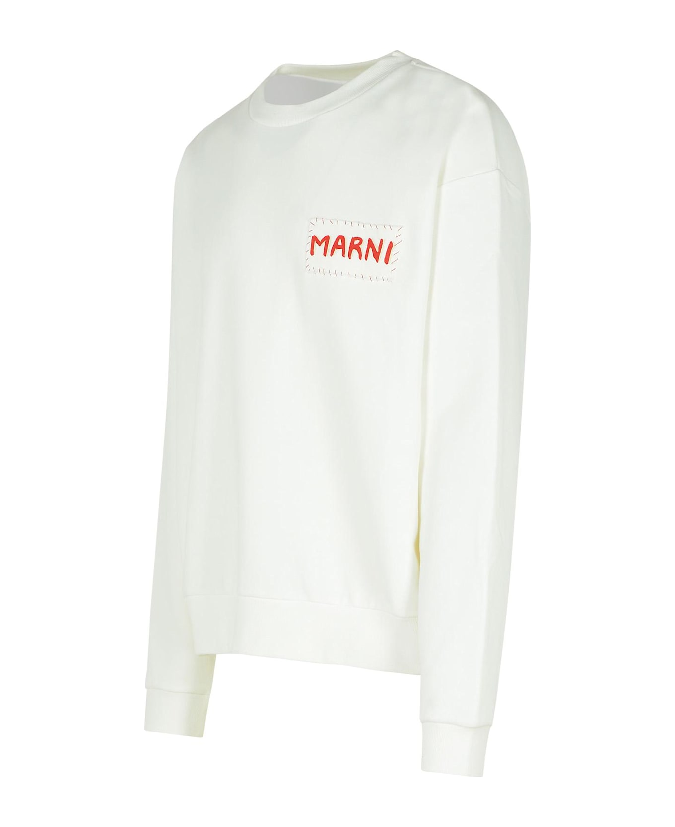 Marni White Cotton Sweatshirt - NATURALWHITE