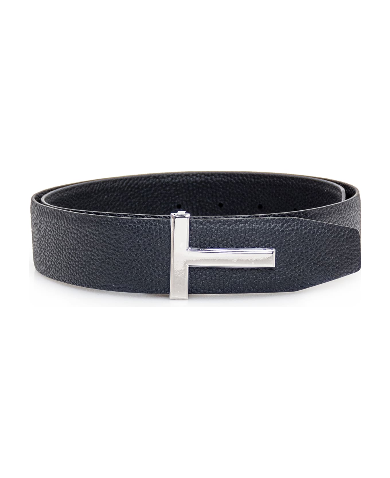 Tom Ford Leather Belt - DARK NAVY BLACK