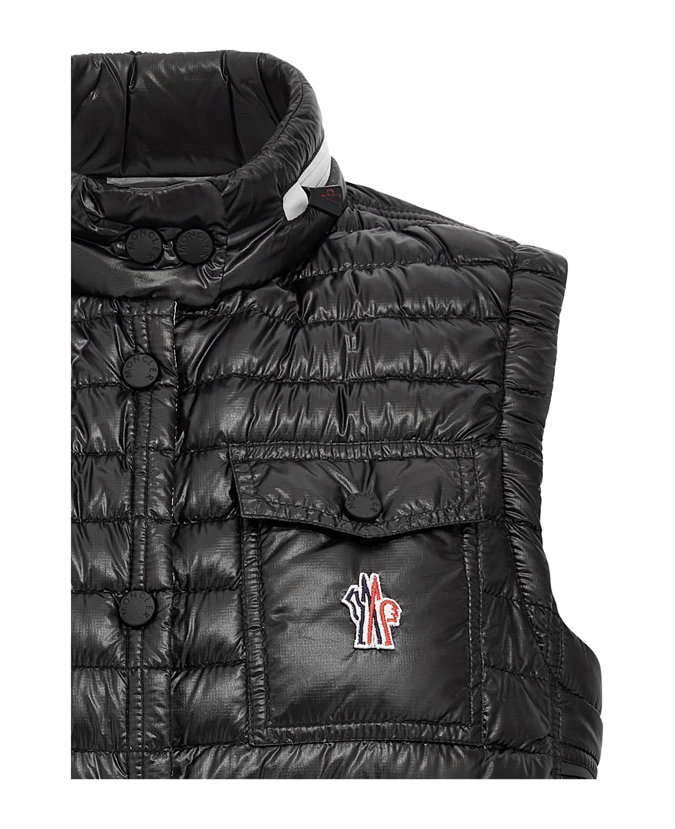 Moncler Grenoble 
gumiane
 Vest - Black  