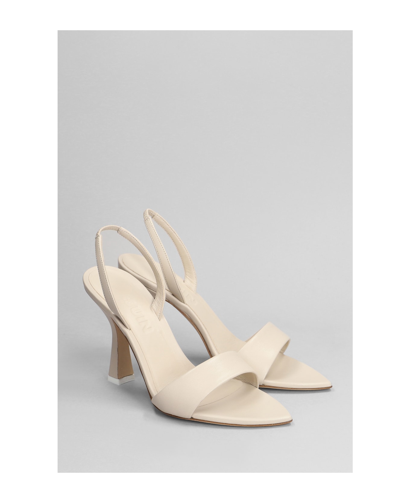 3JUIN Lily 095 Sandals In Beige Leather - beige