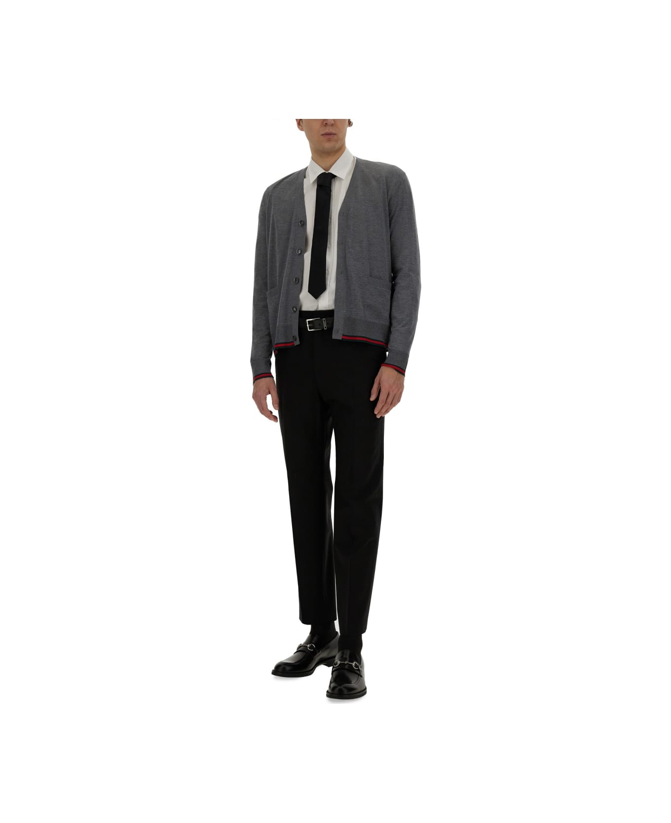 Gucci Web Pattern Cardigan - BLUE