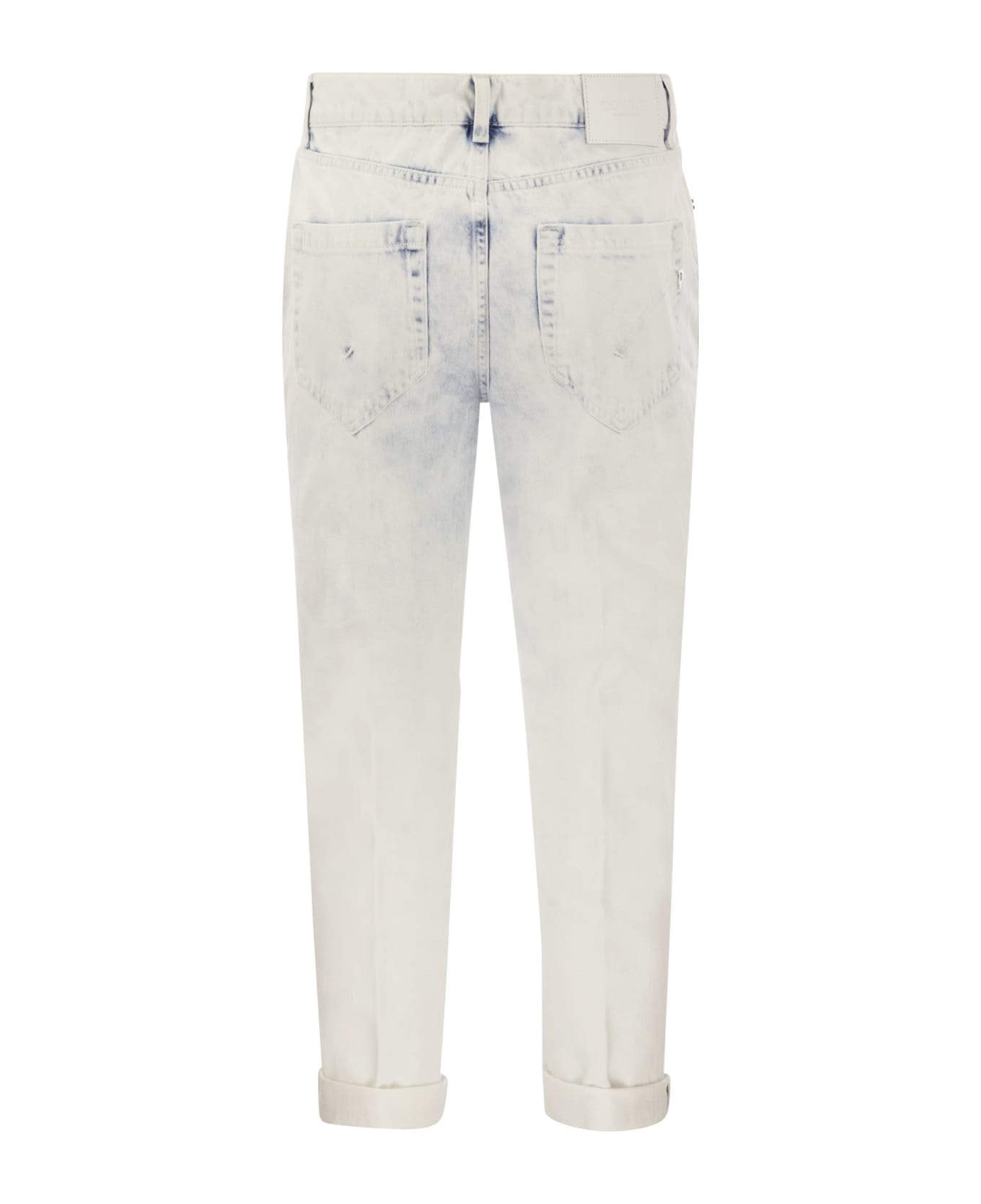 Dondup Koons - Loose Jeans With Jewelled Buttons - White