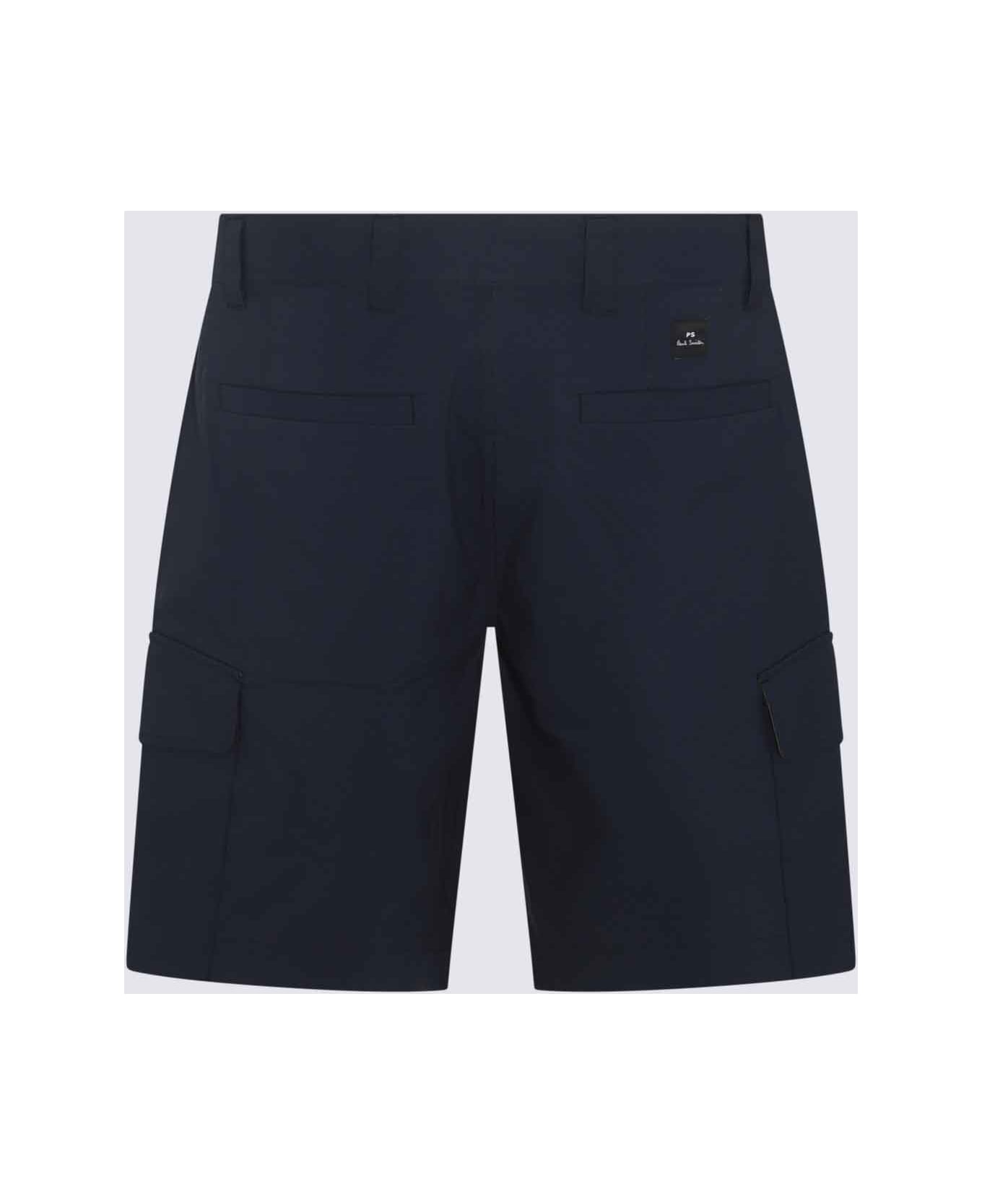 Paul Smith Navy Blue Cotton Shorts - Blue