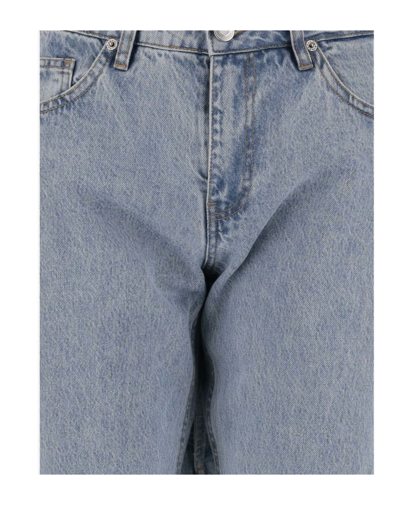 Coperni Cotton Denim Flared Jeans - Blue デニム