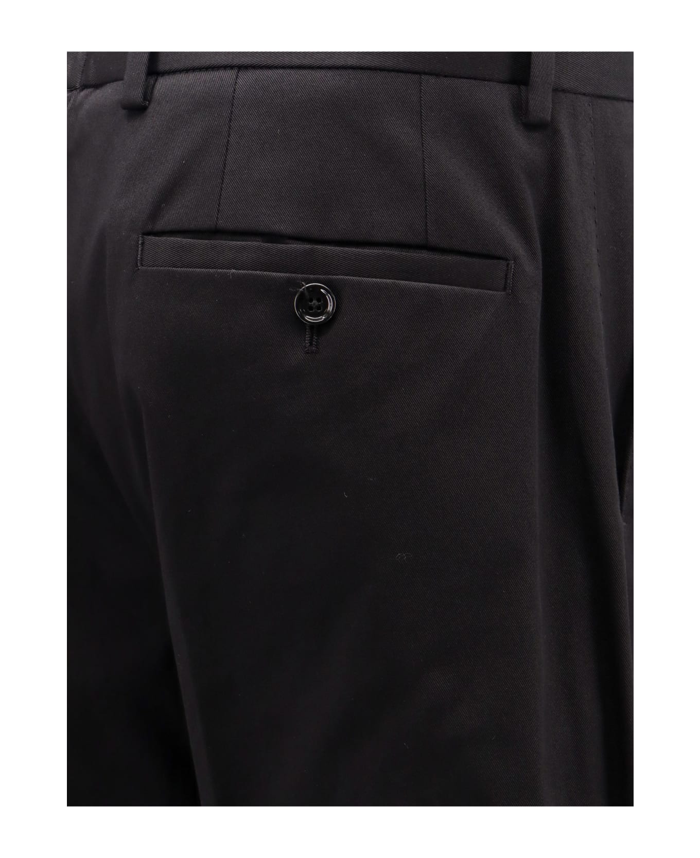 Dolce & Gabbana Look 72 Pantalone In Drill Di Cotone - Black