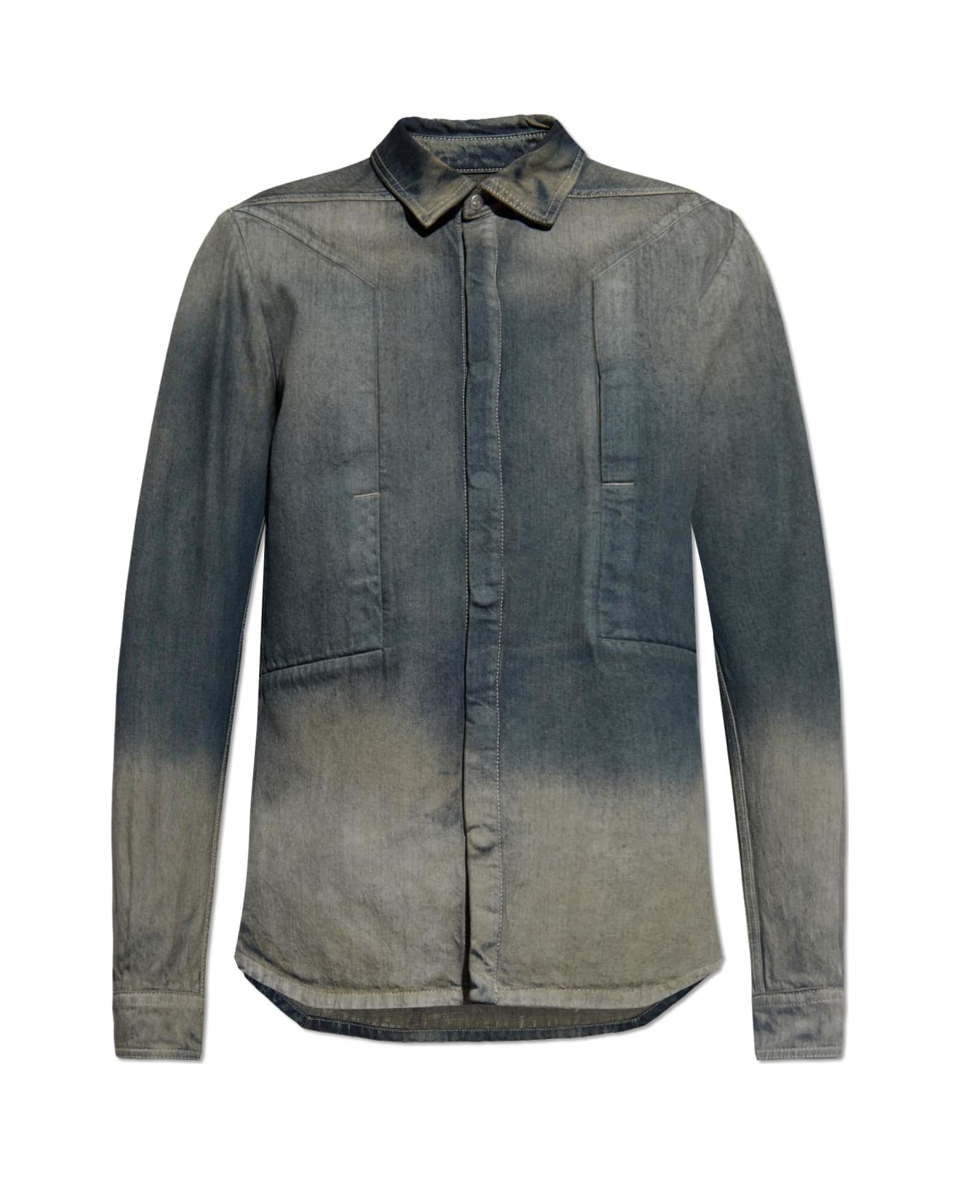 Rick Owens Denim Shirt 
fogpocket
 - GREY