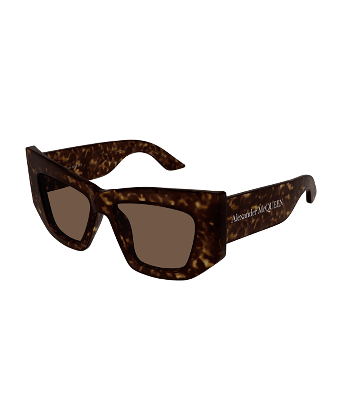 Alexander McQueen Eyewear AM0448S Sunglasses - Havana Havana Brown