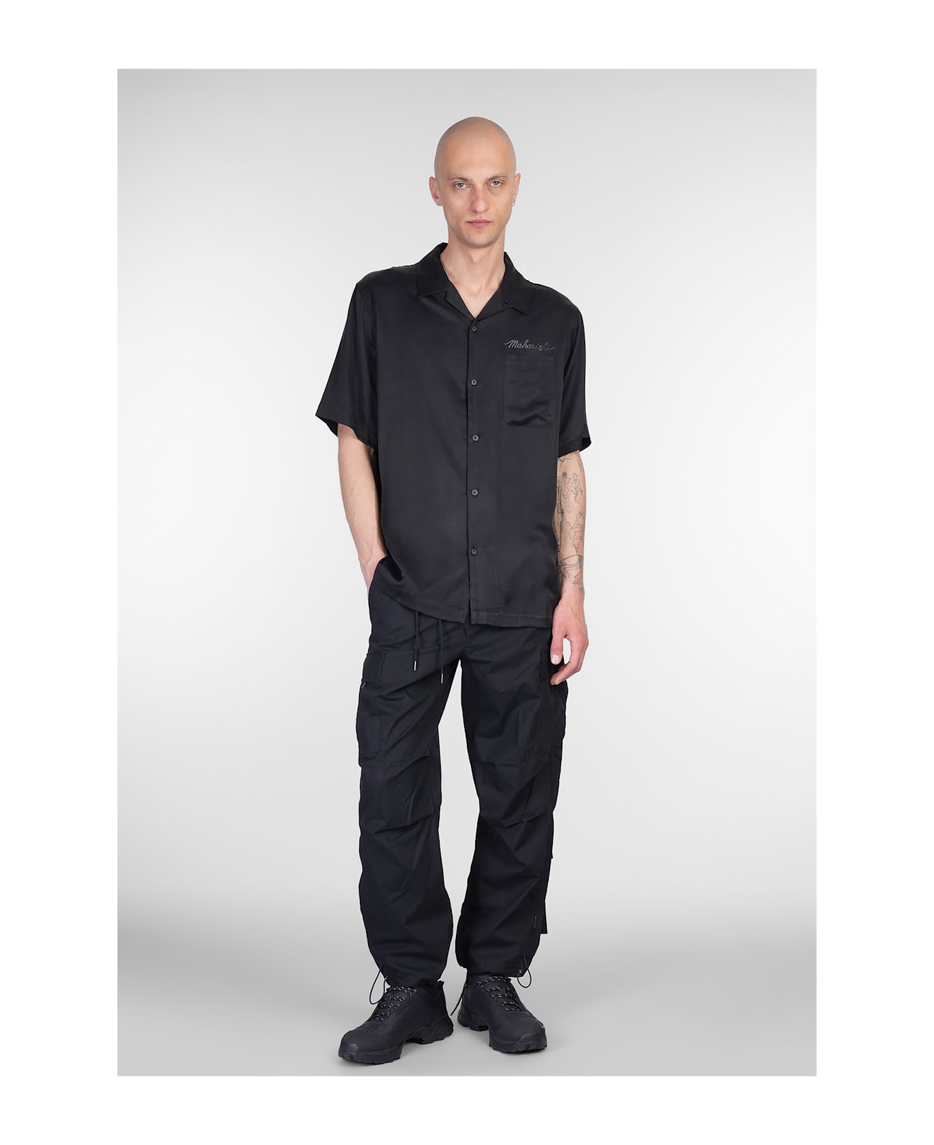 Maharishi Shirt In Black Rayon - black