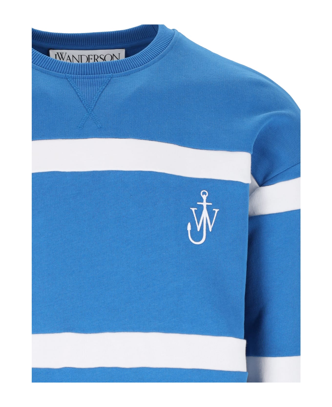 J.W. Anderson Striped Sweatshirt - Light Blue